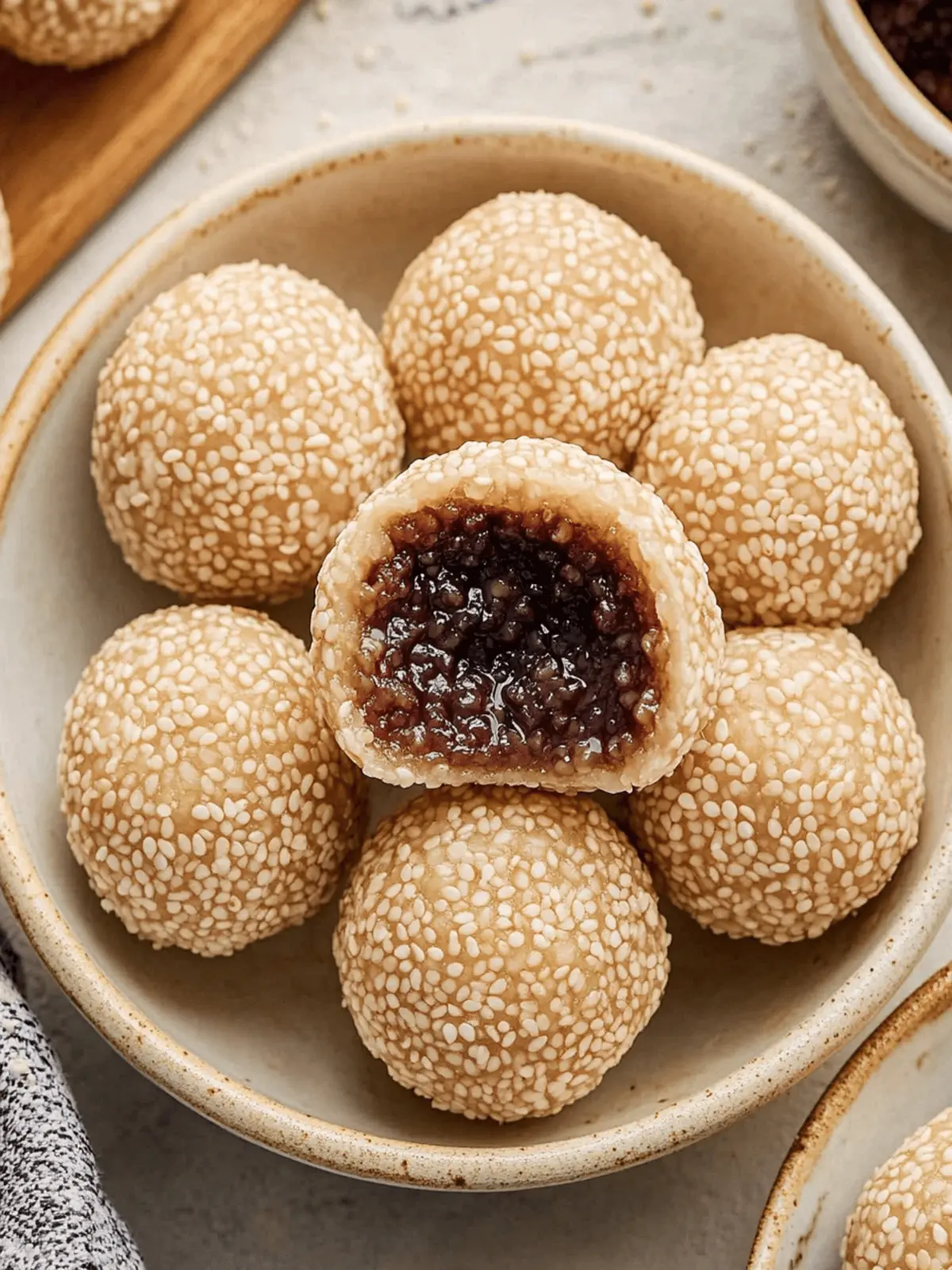 Sesame Balls with Red Bean Paste