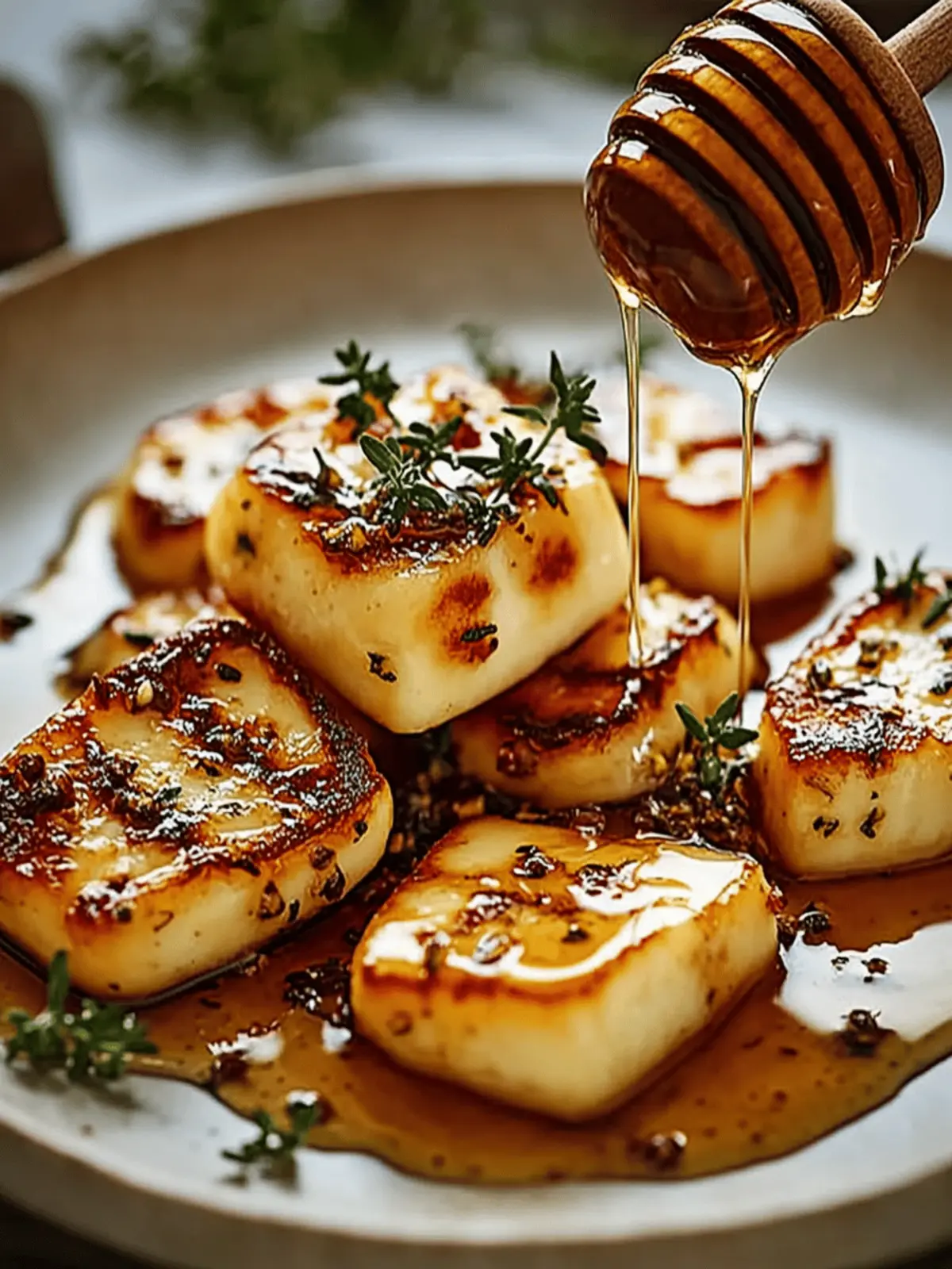 Golden Halloumi with Honey & Thyme: A Sweet Savory Delight 2 Golden Halloumi with Honey & Thyme