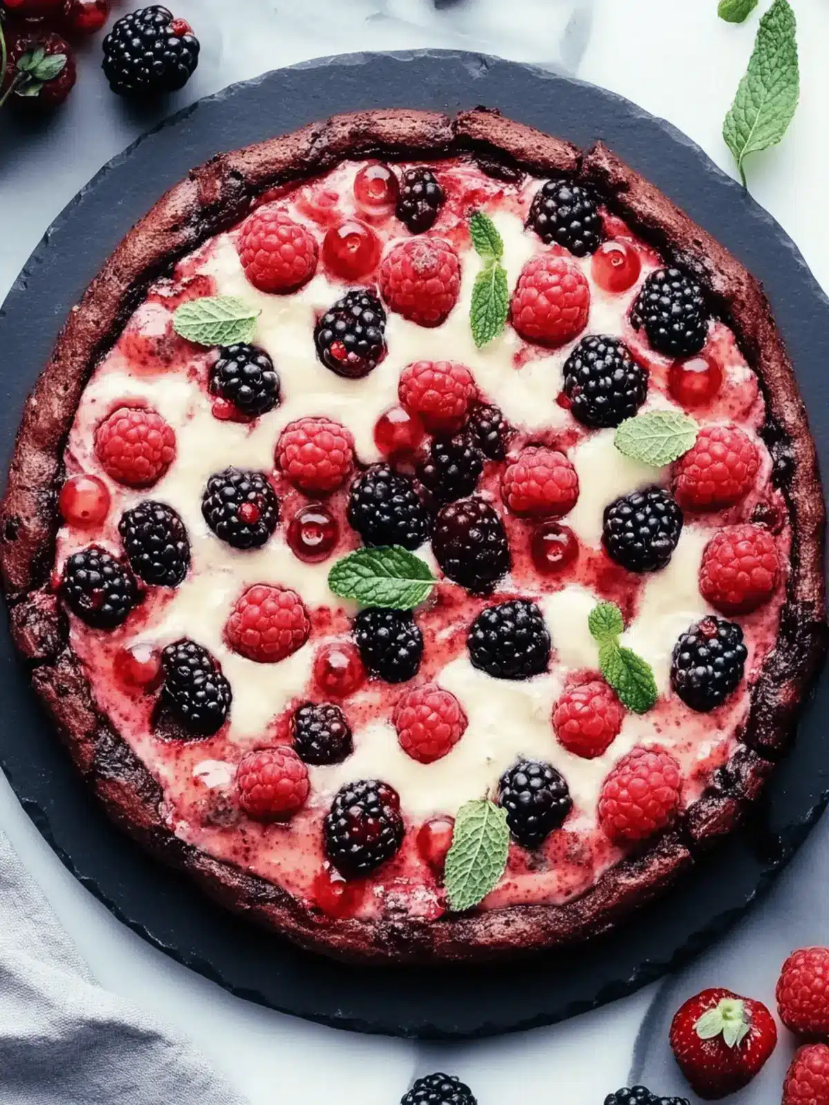Very Berry Brownie Pizza: Decadent, Guilt-Free Delight! 4 Very Berry Brownie Pizza