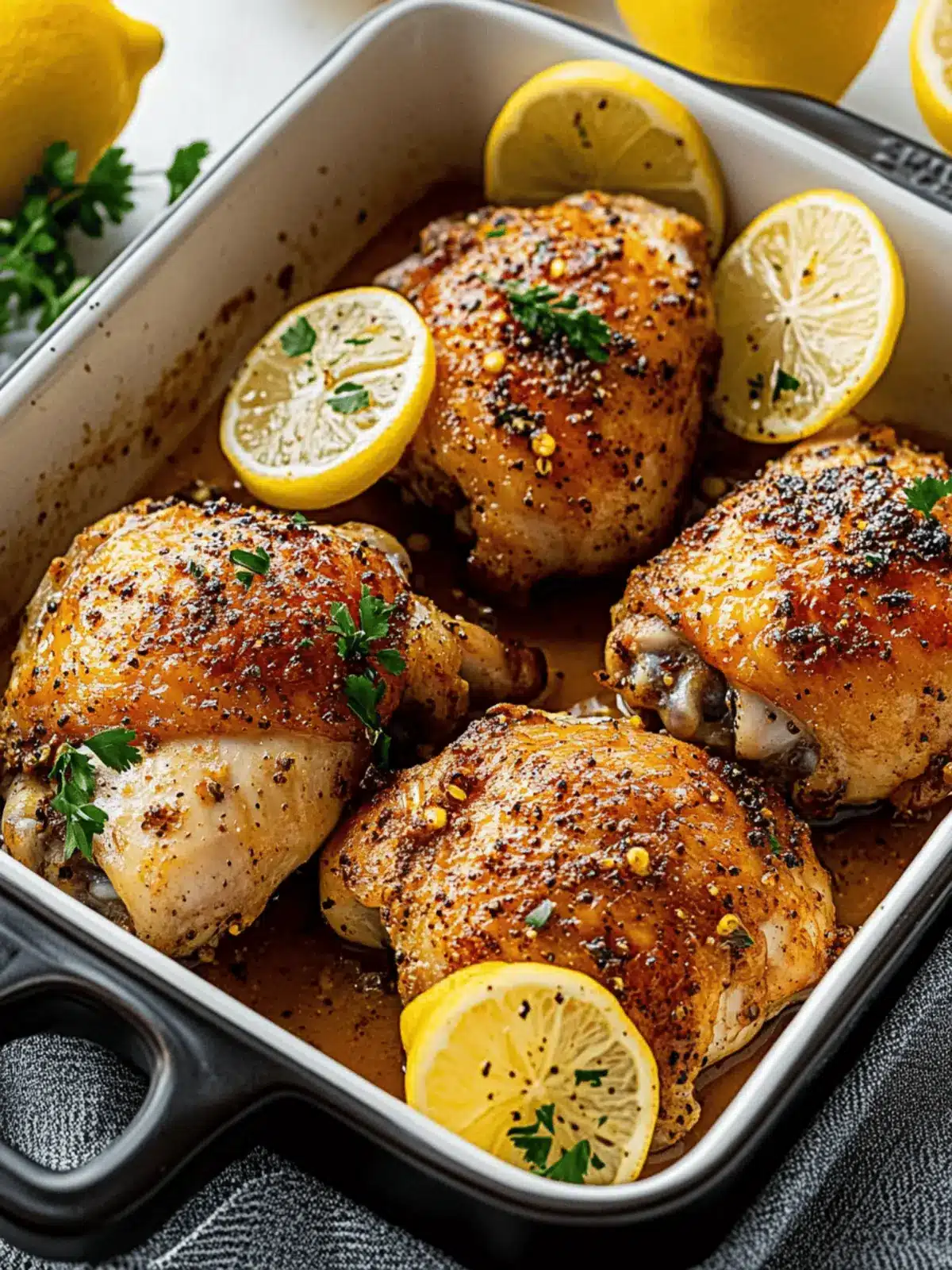 Lemon Pepper Chicken Thighs for a Zesty Weeknight Dinner 4 Lemon Pepper Chicken Thighs