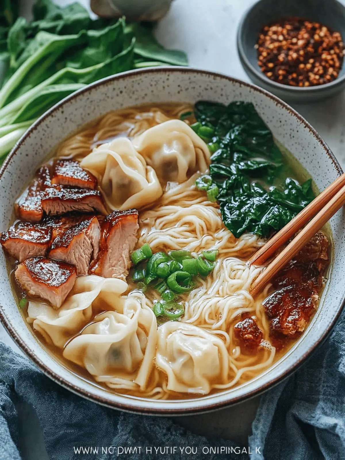 Wonton Char Siu Noodle Soup