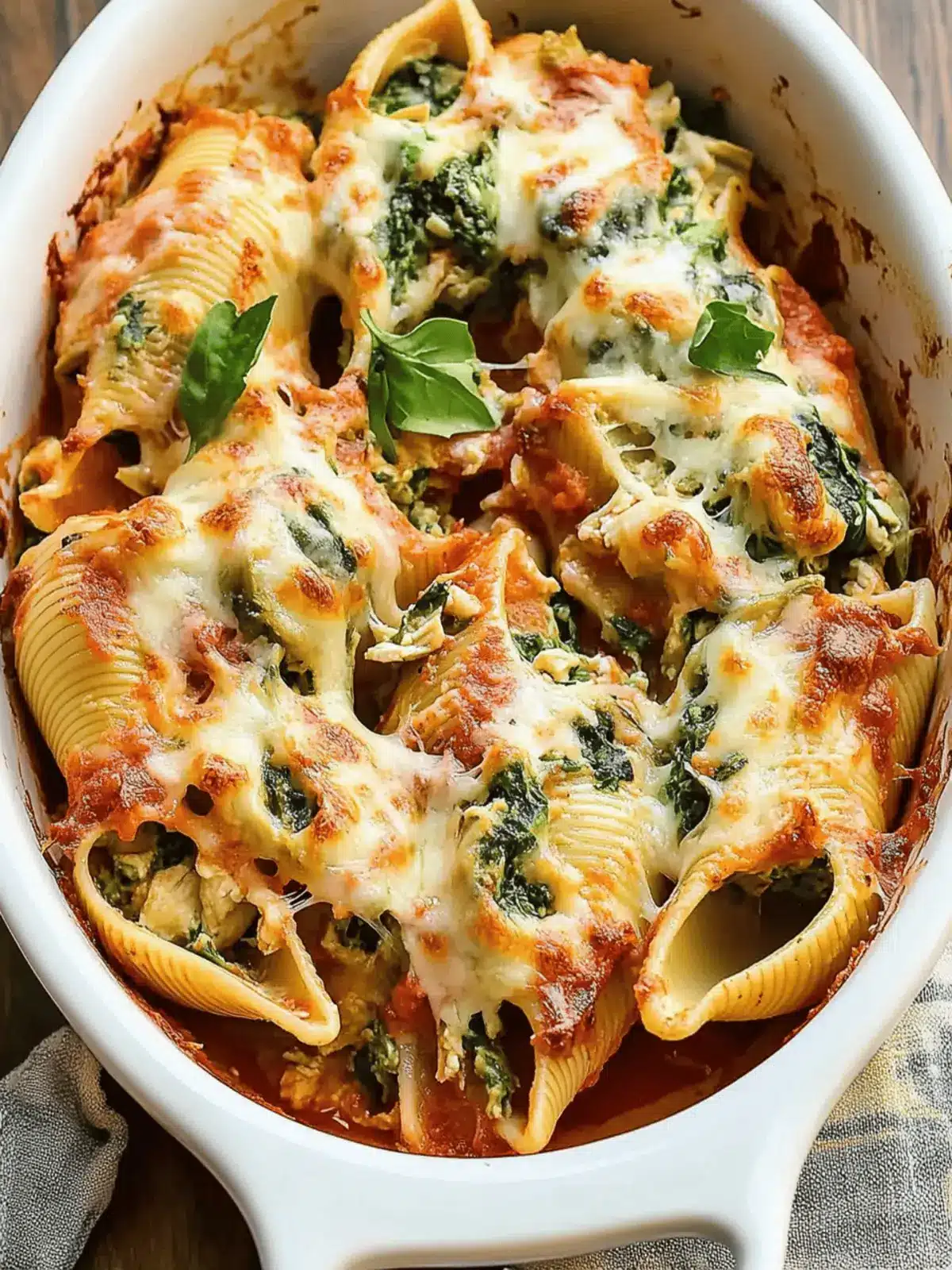 Chicken Spinach Artichoke Stuffed Shells: Comfort in Every Bite 3 Chicken Spinach Artichoke Stuffed Shells
