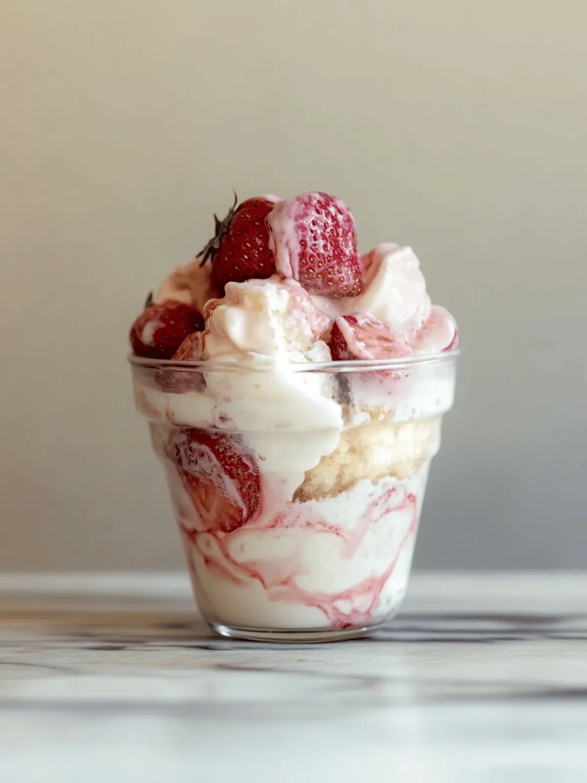 strawberry shortcake pudding