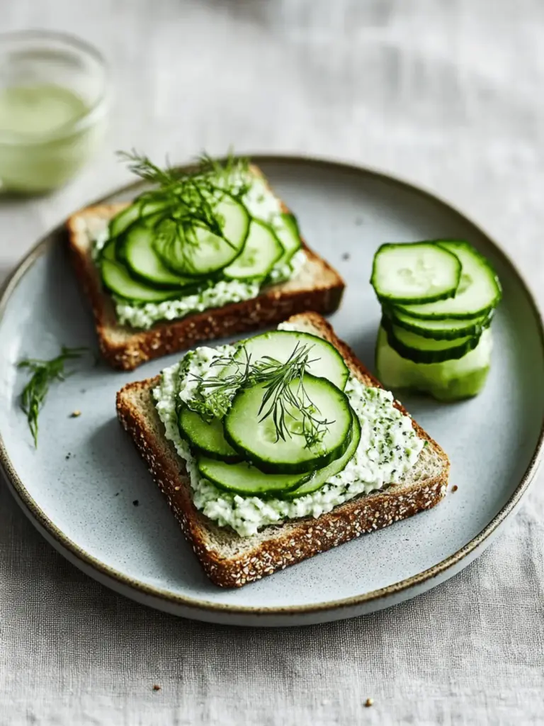Matcha Cucumber Tea Sandwich