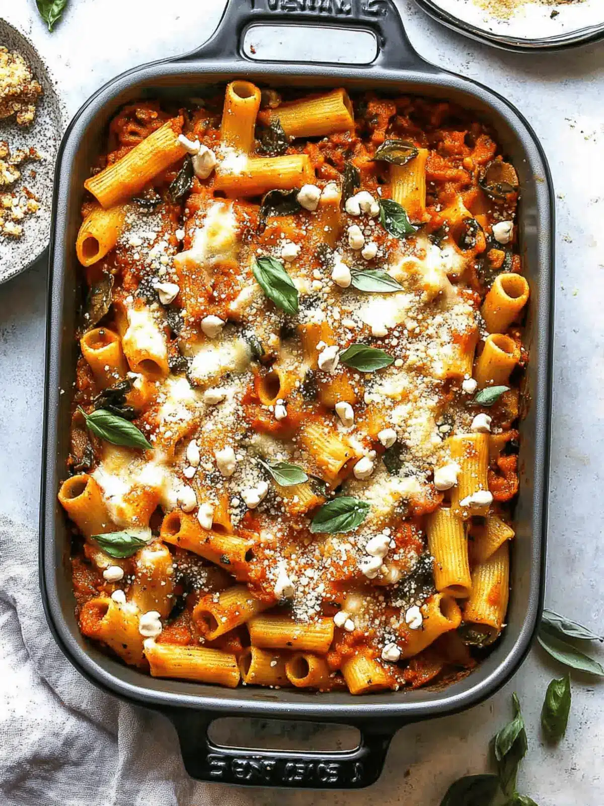 Pasta Bake with Pumpkin Tomato Sauce