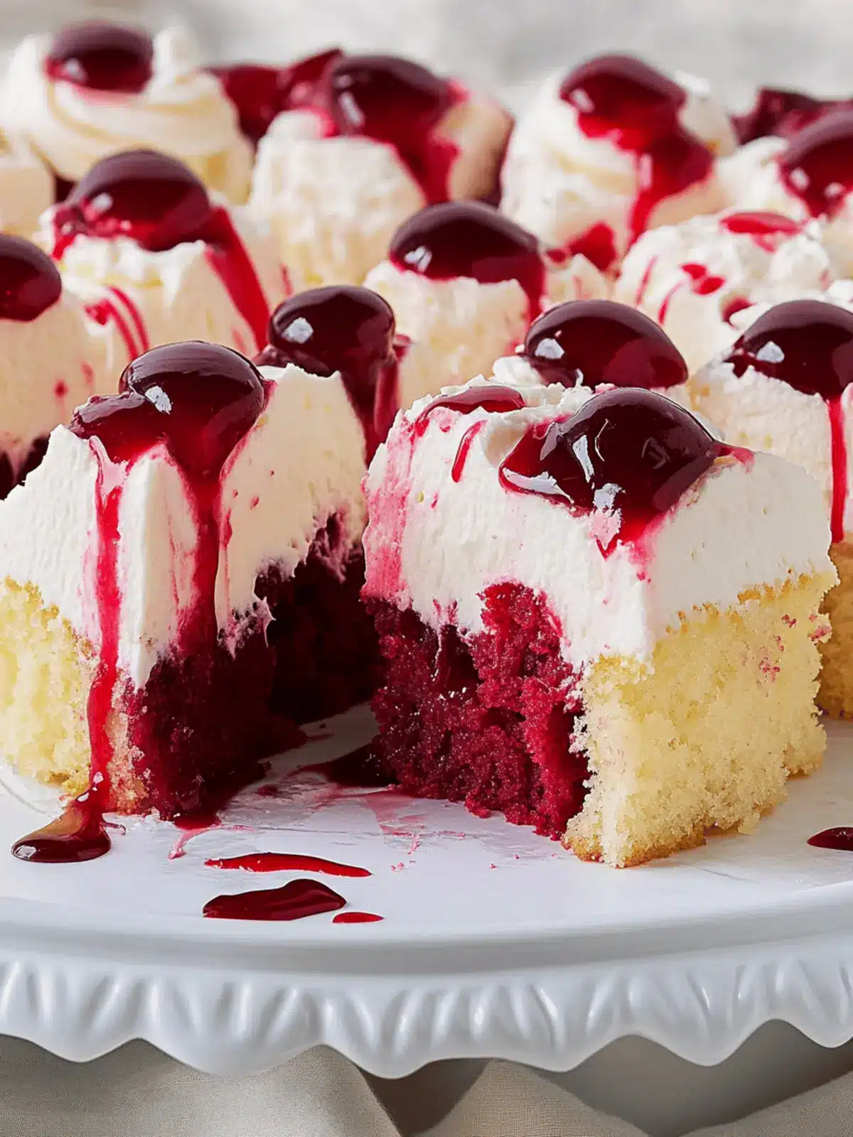 Vampire Poke Cake: A Spooky Sweet for Halloween Fun 4 Vampire Poke Cake