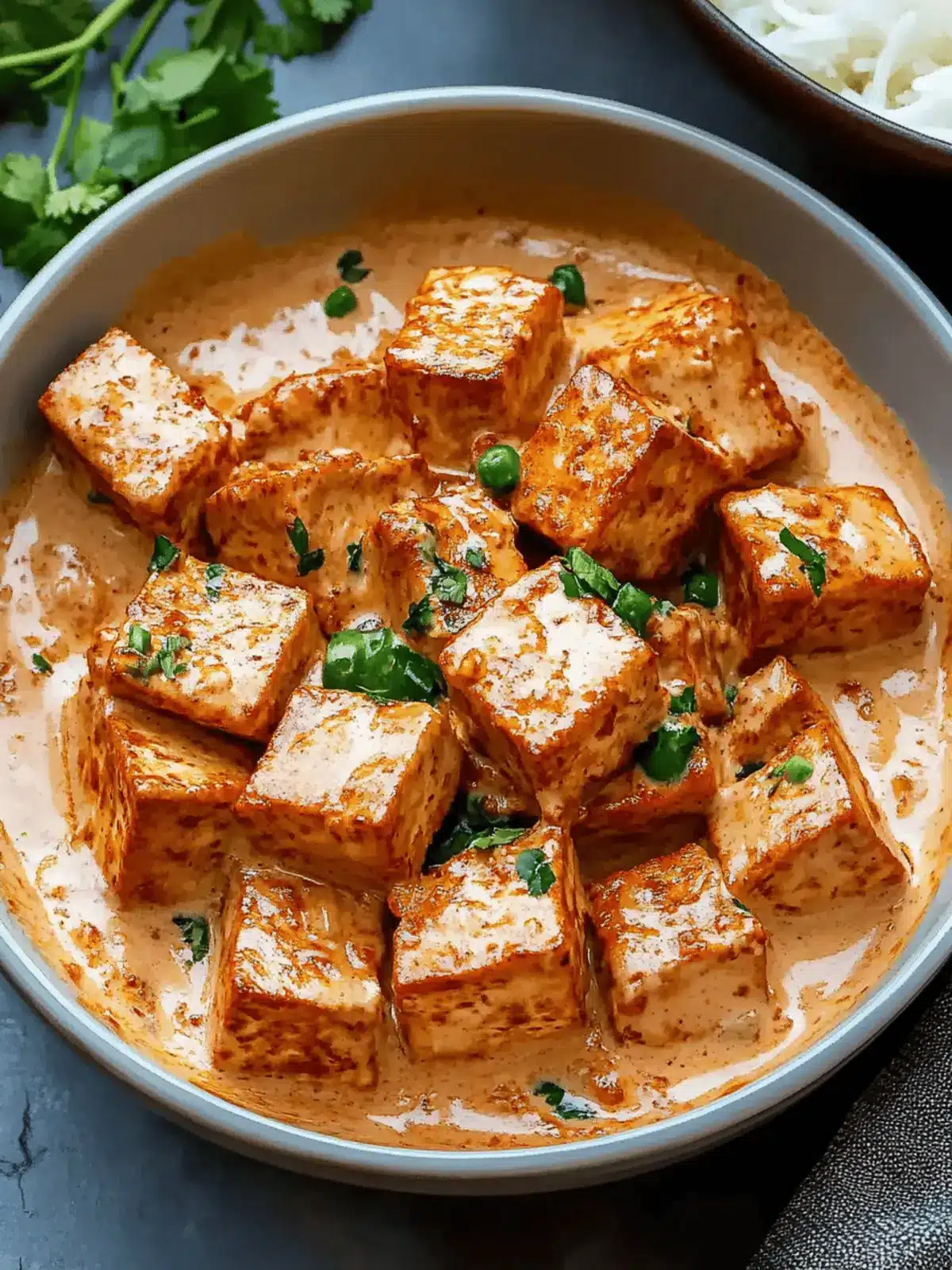 Spicy Tofu with Creamy Coconut Sauce: Quick Vegan Sensation 2 Spicy Tofu with Creamy Coconut Sauce