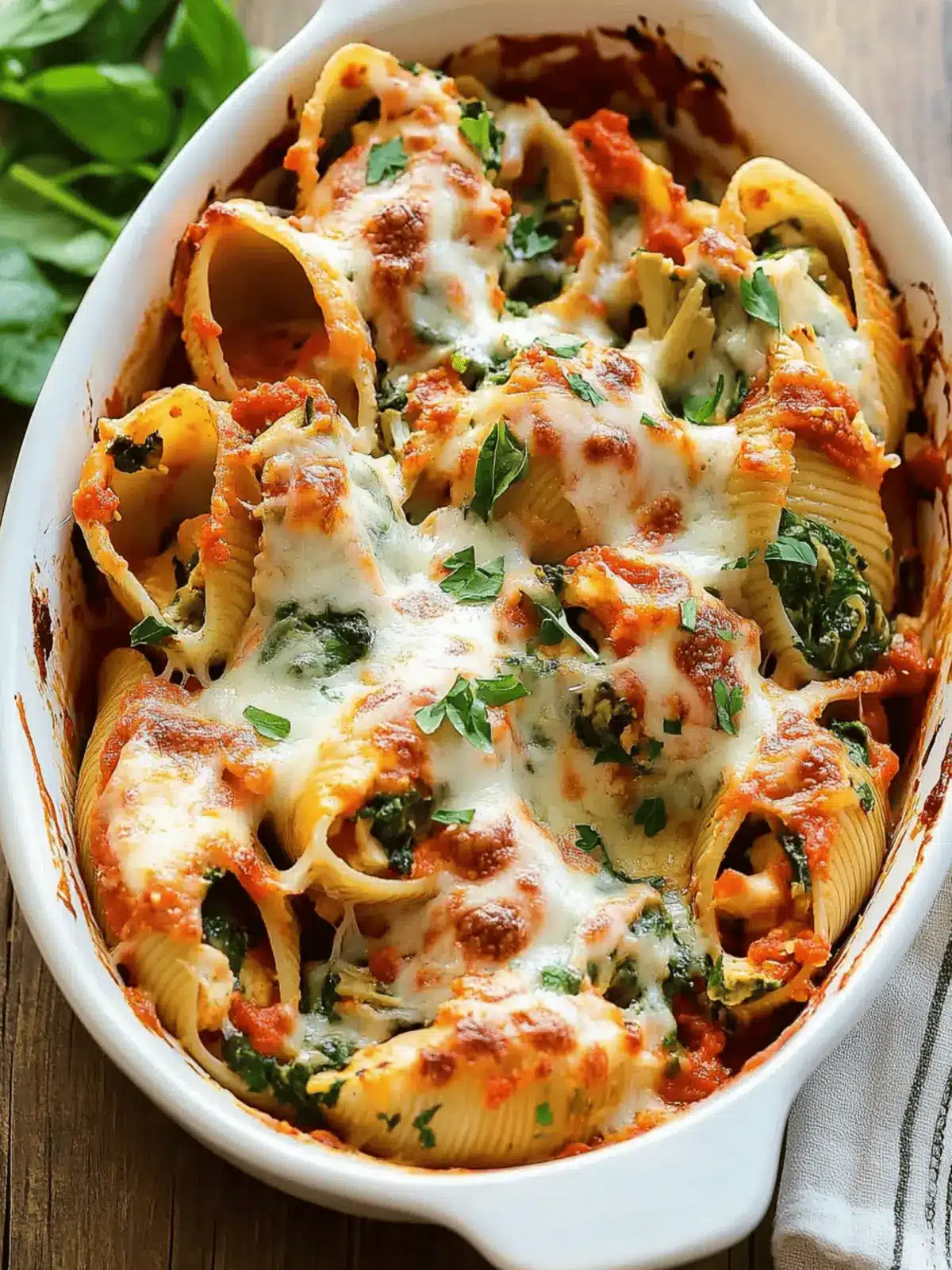 Chicken Spinach Artichoke Stuffed Shells: Comfort in Every Bite 4 Chicken Spinach Artichoke Stuffed Shells