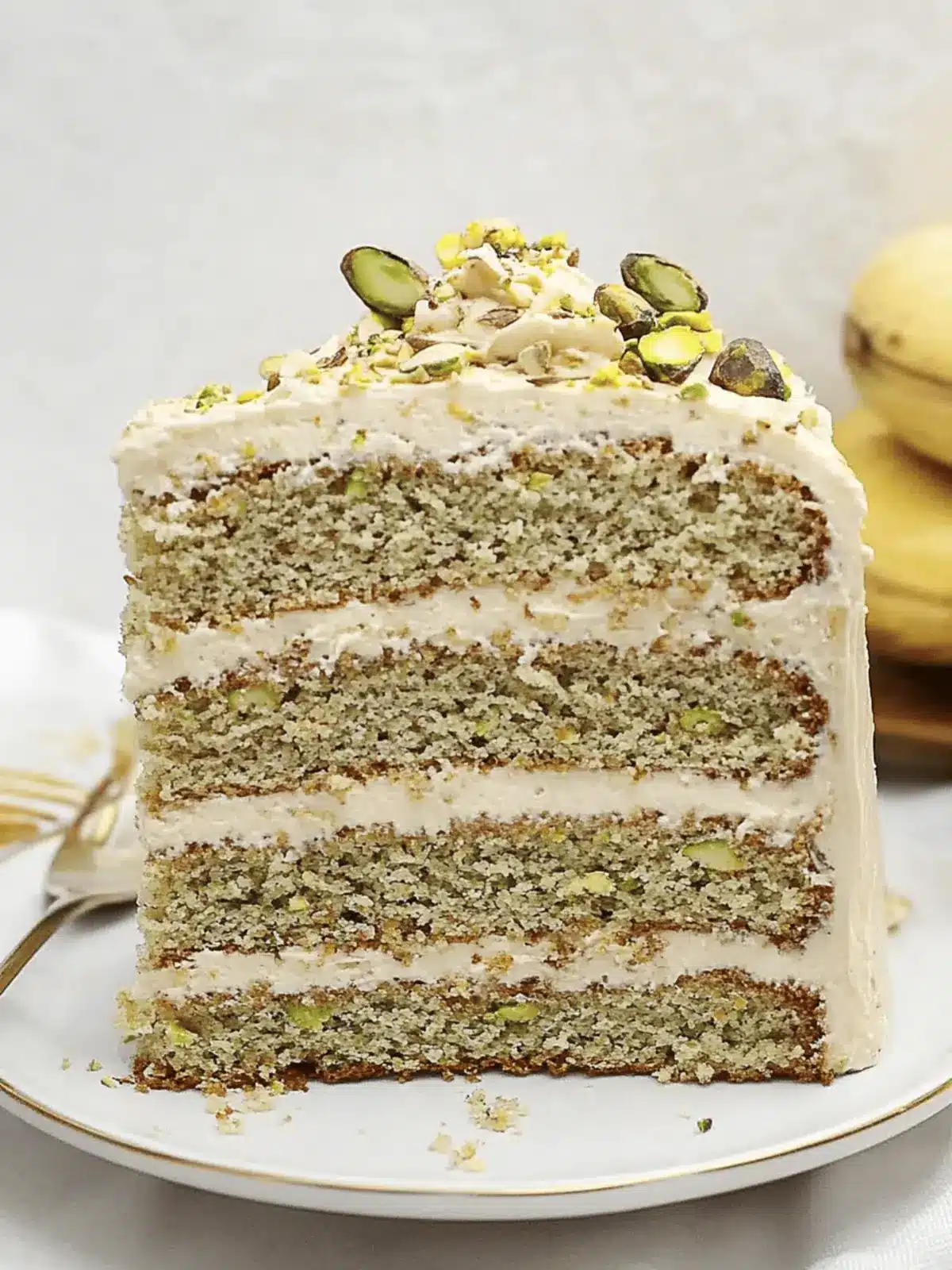 Pistachio Cake with Pistachio Buttercream