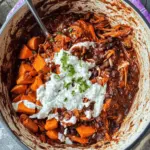 Chipotle Black Bean + Sweet Potato Chilli with Coriander Yogurt