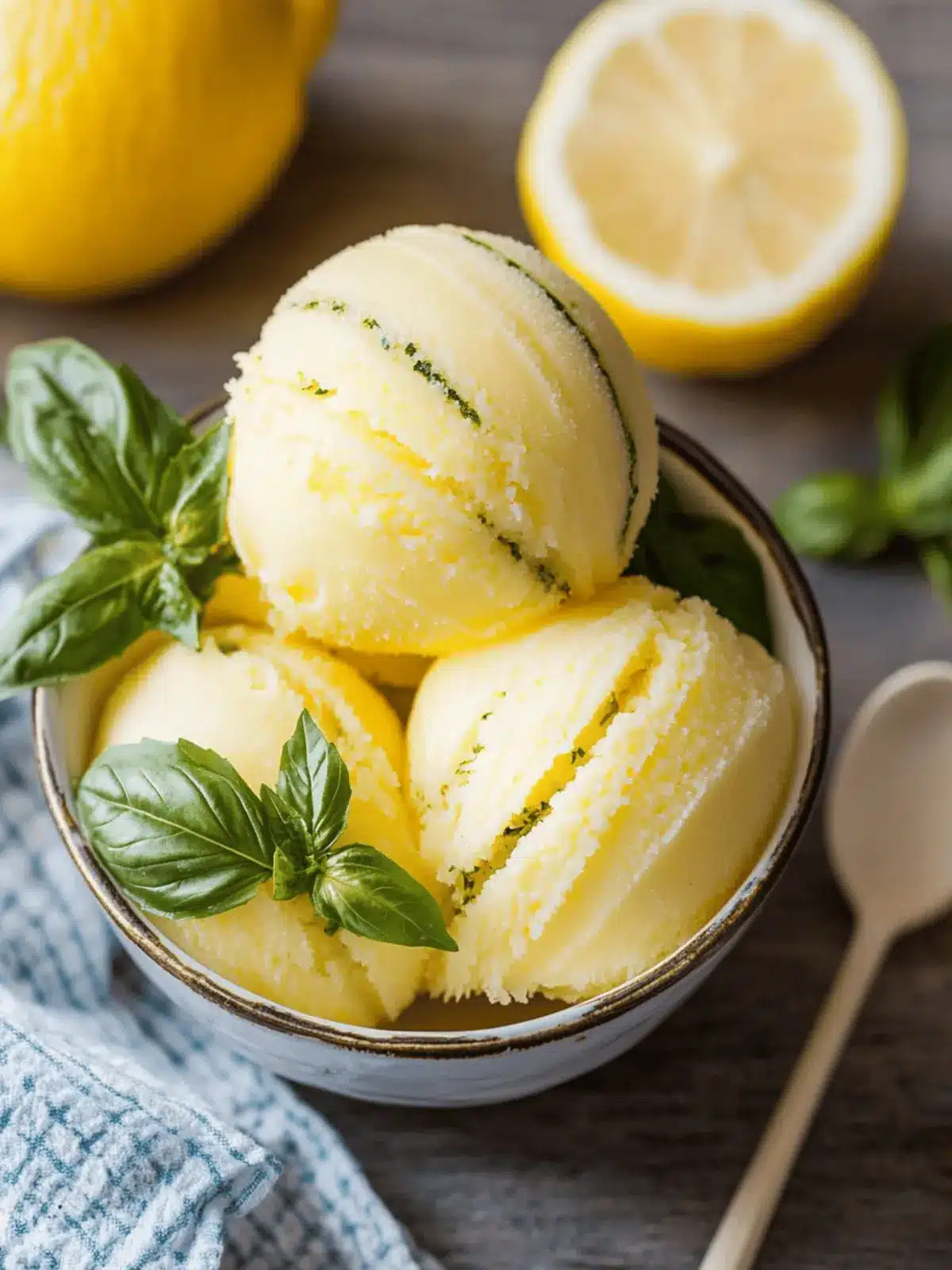 Lemon Basil Sorbet