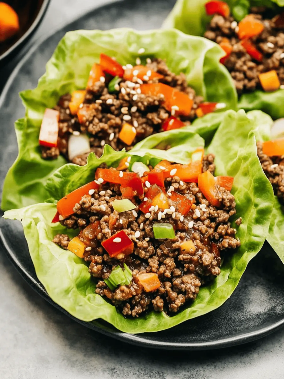 Asian-Style Ground Beef Lettuce Wraps