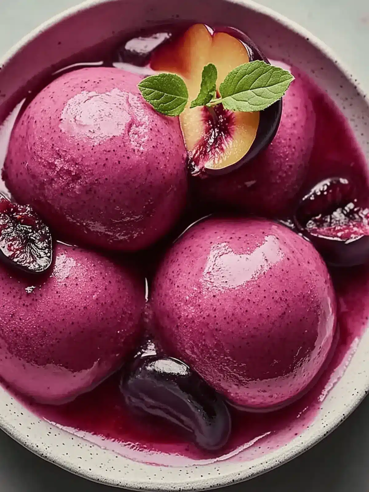 Cardamom Plum Sorbet