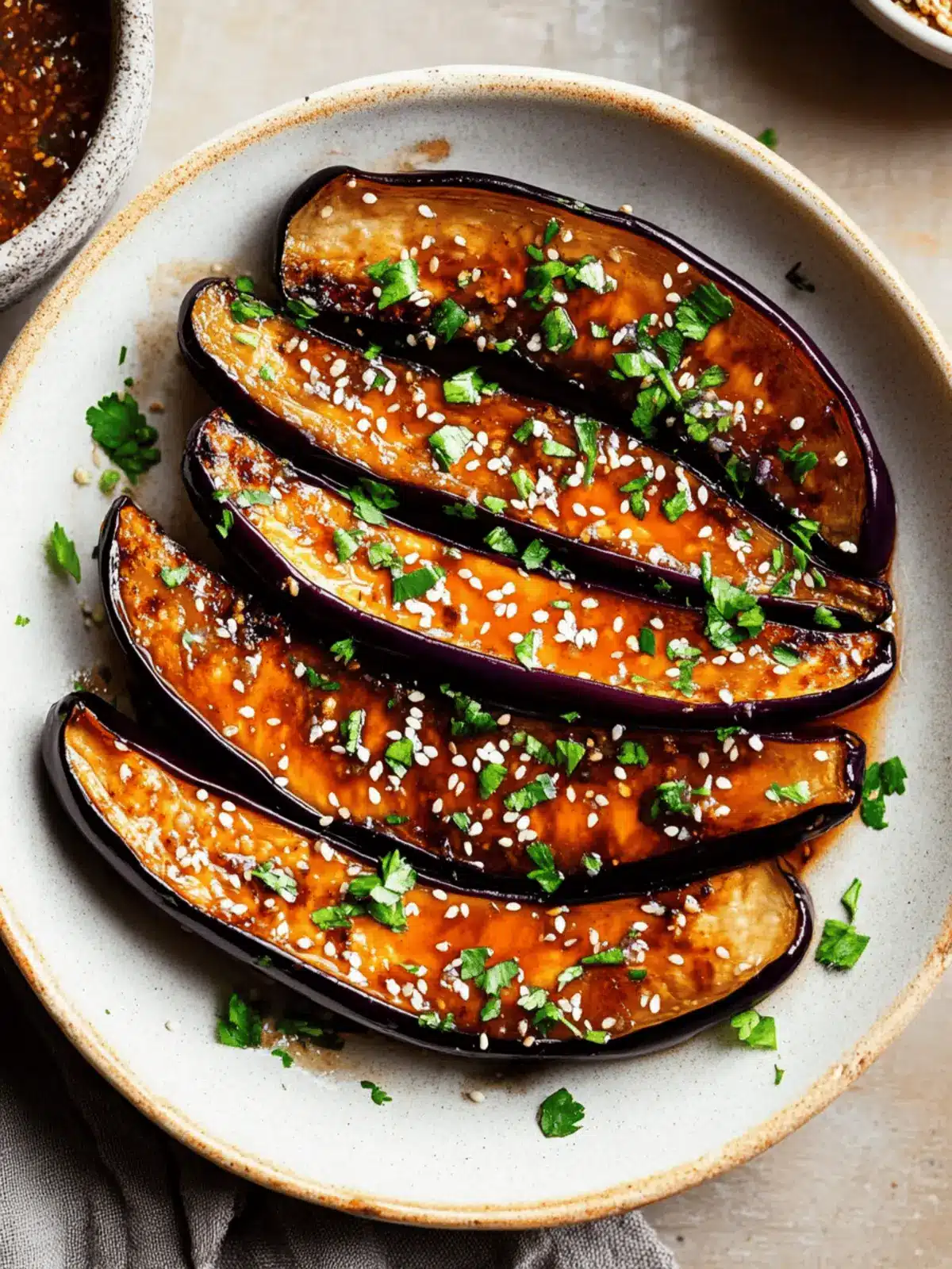 Air Fryer Eggplant with Miso Sauce