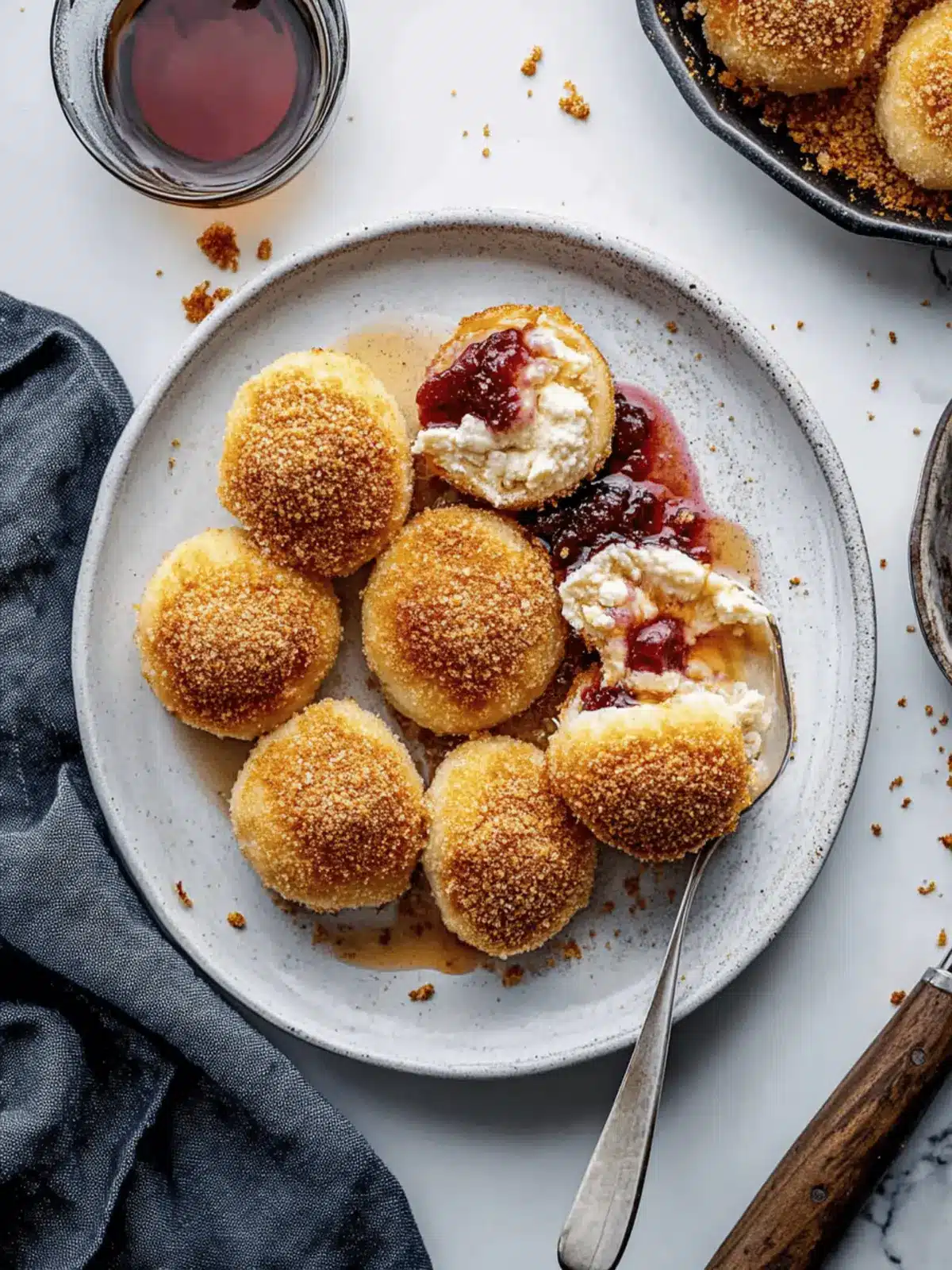 Plum Dumplings with Ricotta