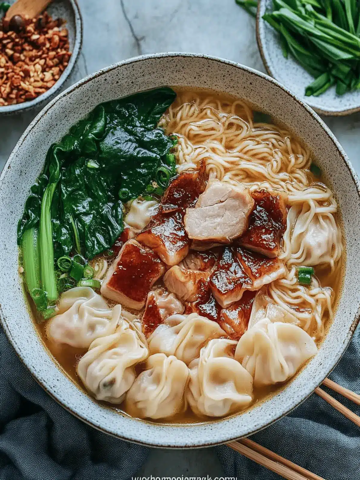 Wonton Char Siu Noodle Soup