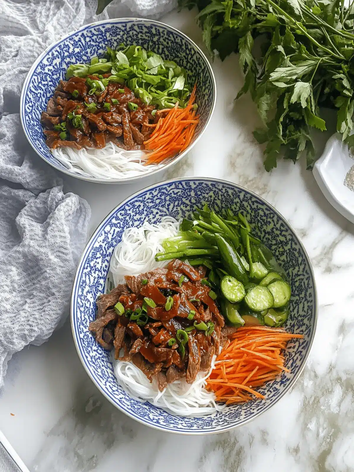 Quick Bún Bò Xào (Vietnamese Beef Vermicelli Bowl)