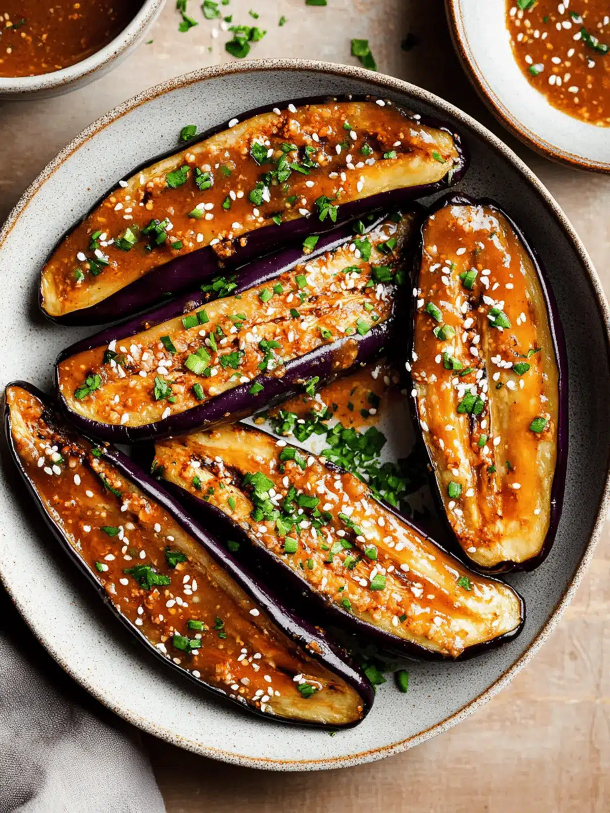 Air Fryer Eggplant with Miso Sauce