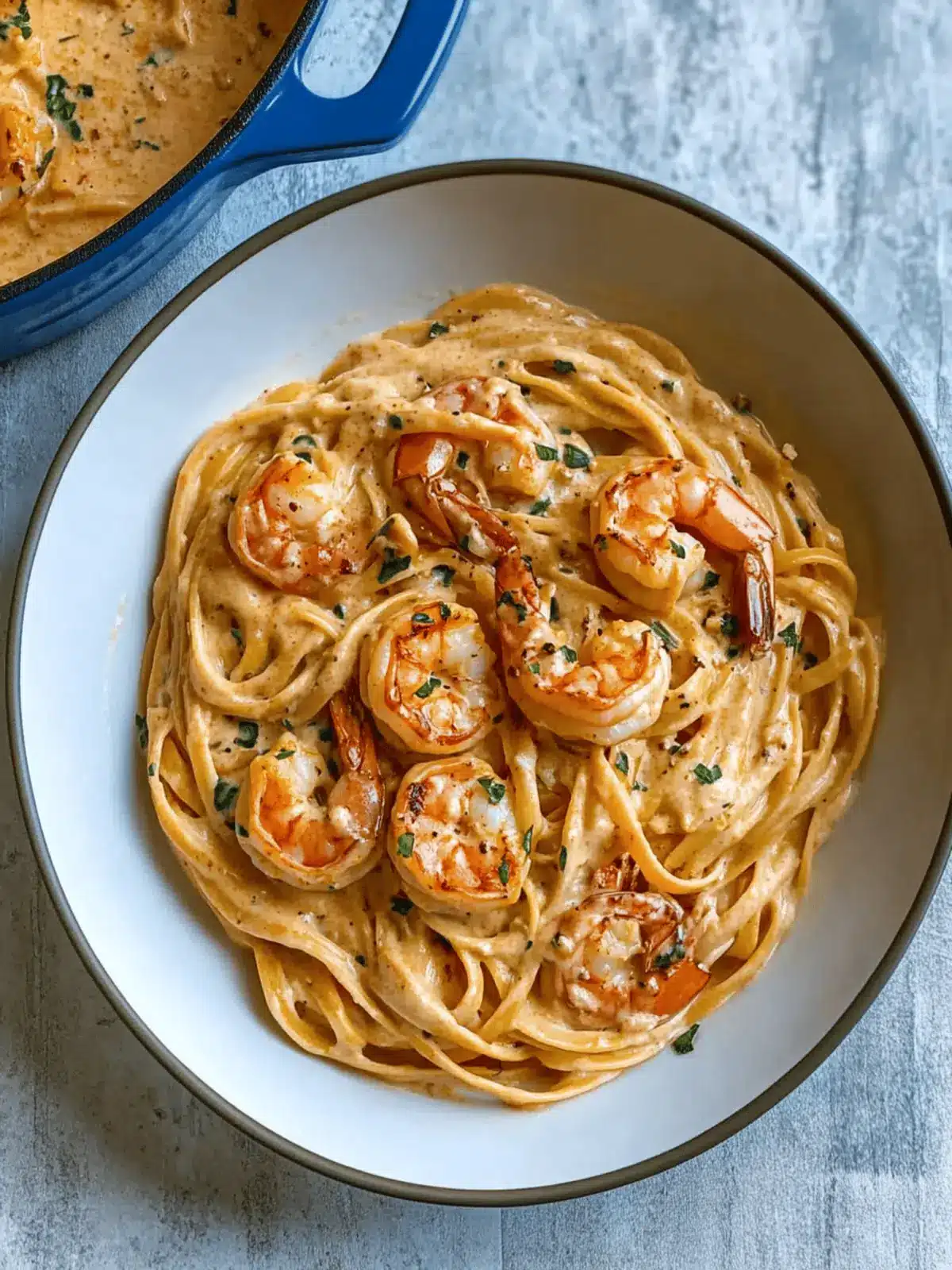 Easy Creamy Shrimp Linguine
