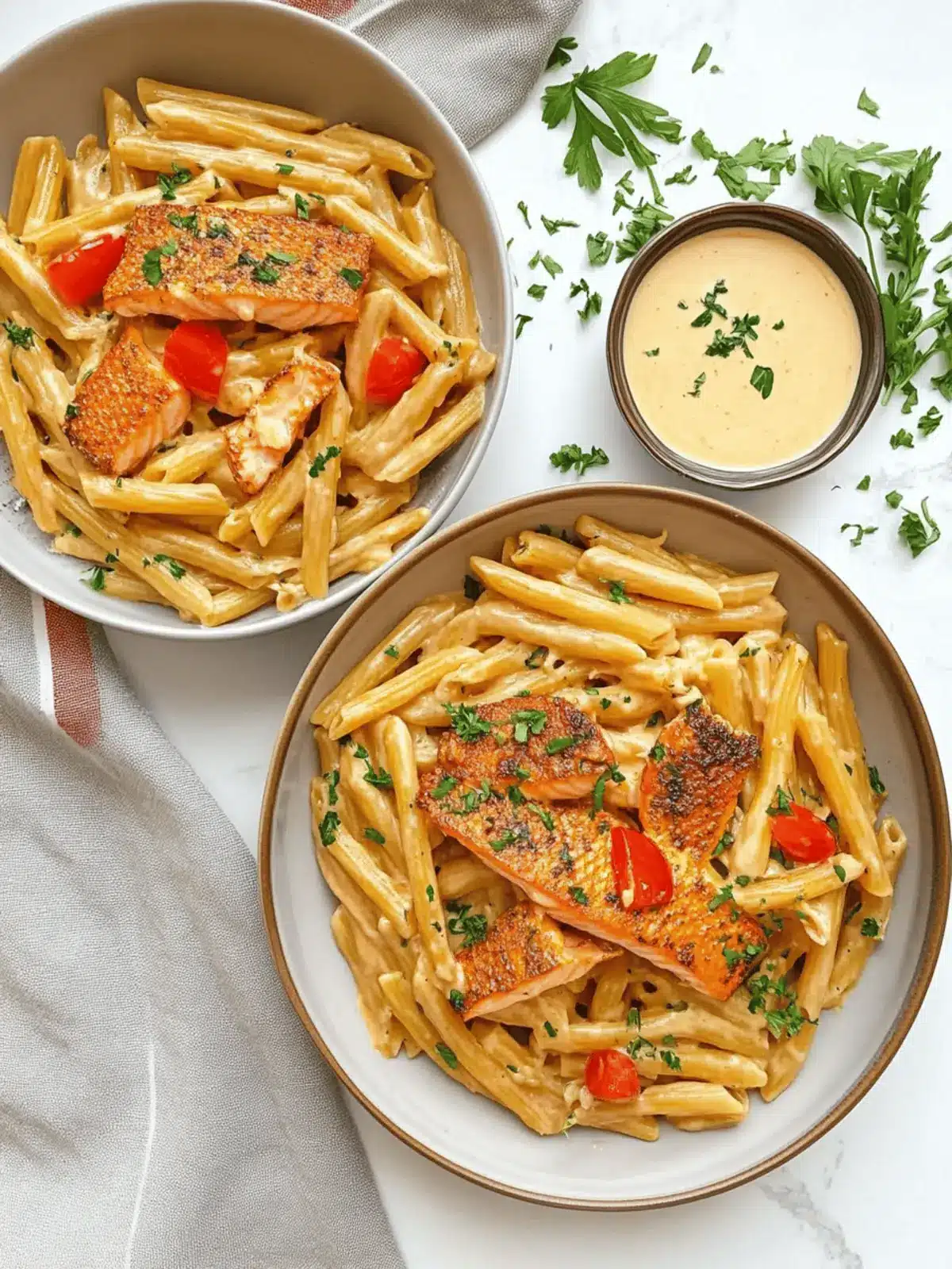 CREAMY CAJUN SALMON PASTA