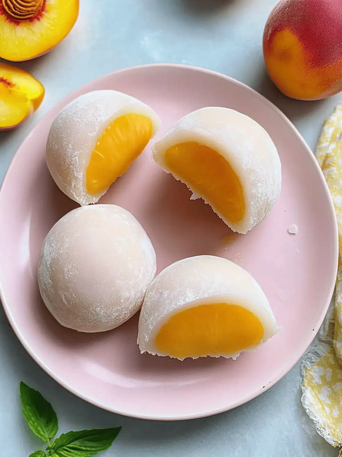 Whole Peach Mochi Recipe (Soft & Chewy)