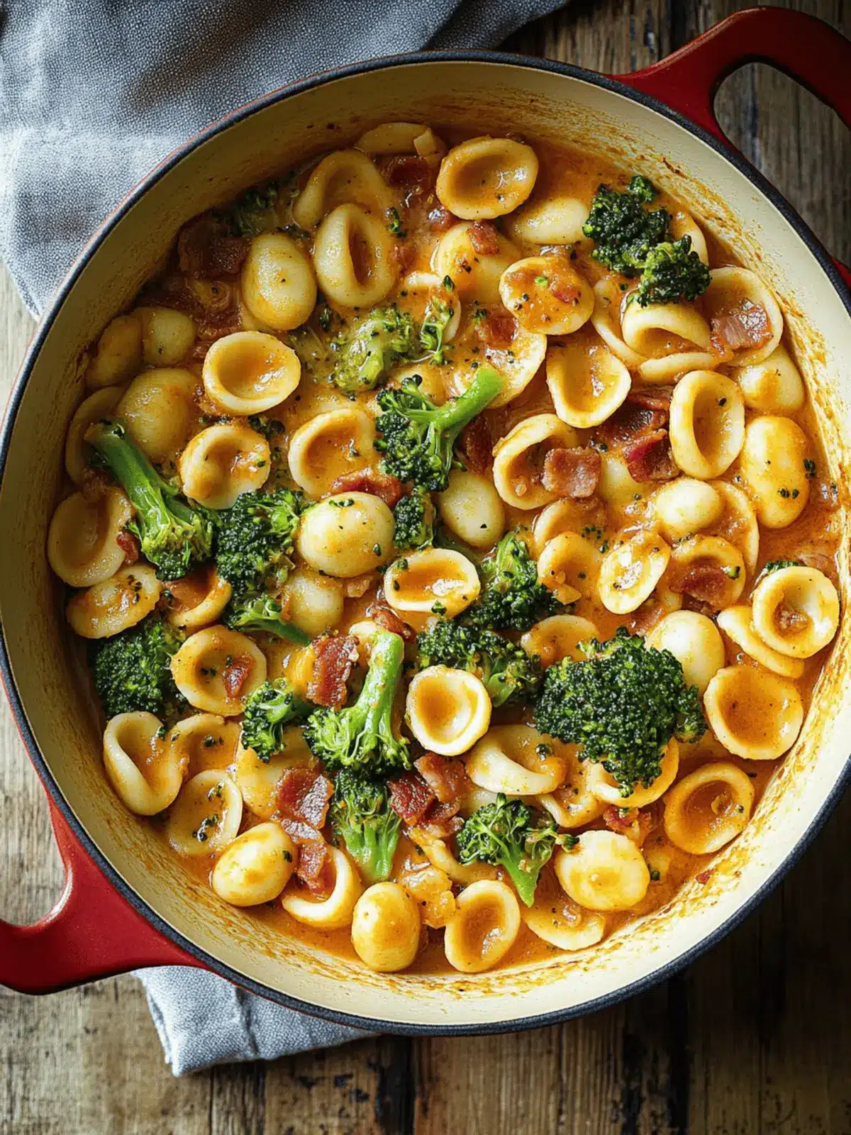 Spicy Bacon Broccoli Orecchiette
