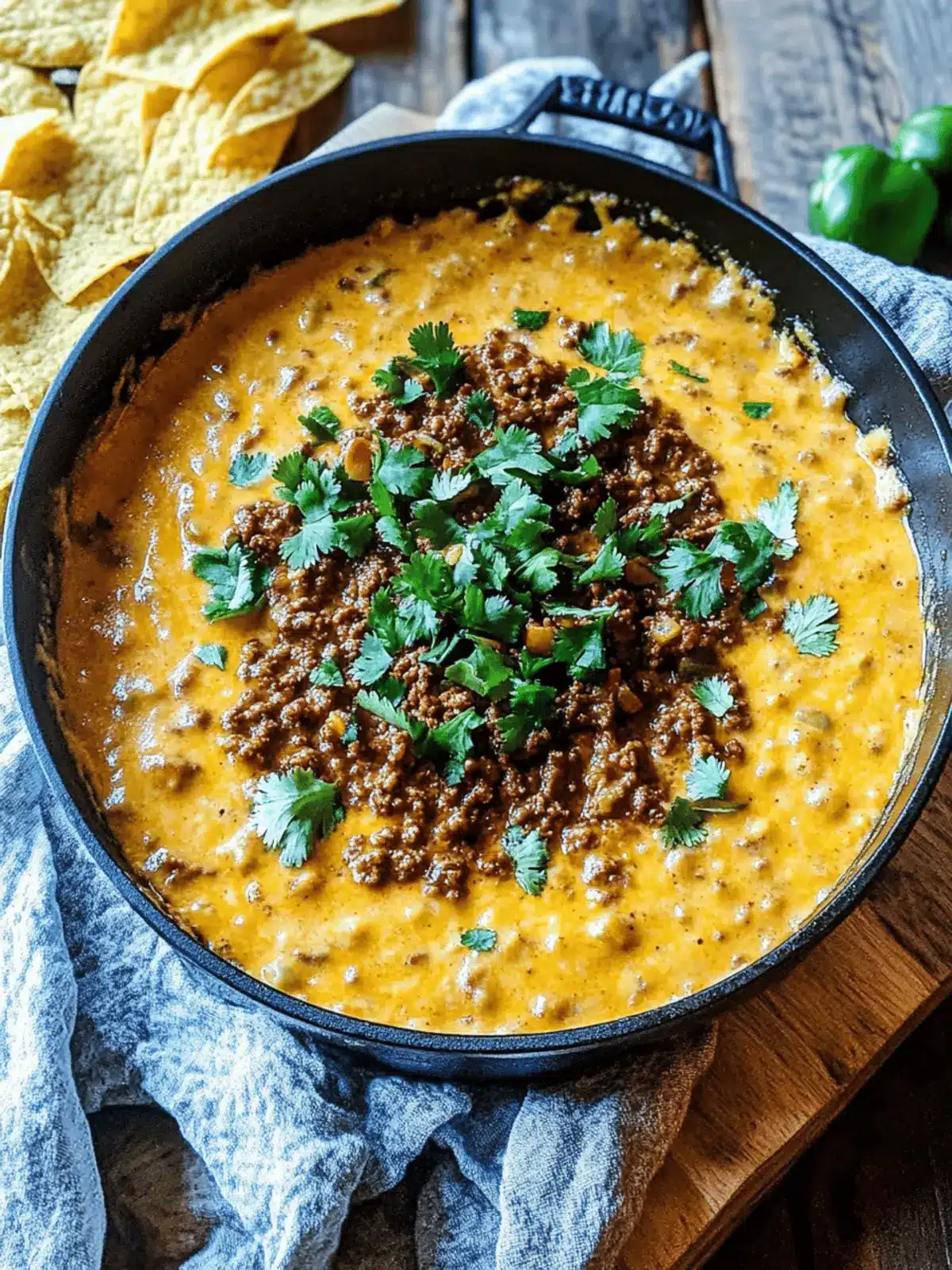 Ground Beef Queso Dip