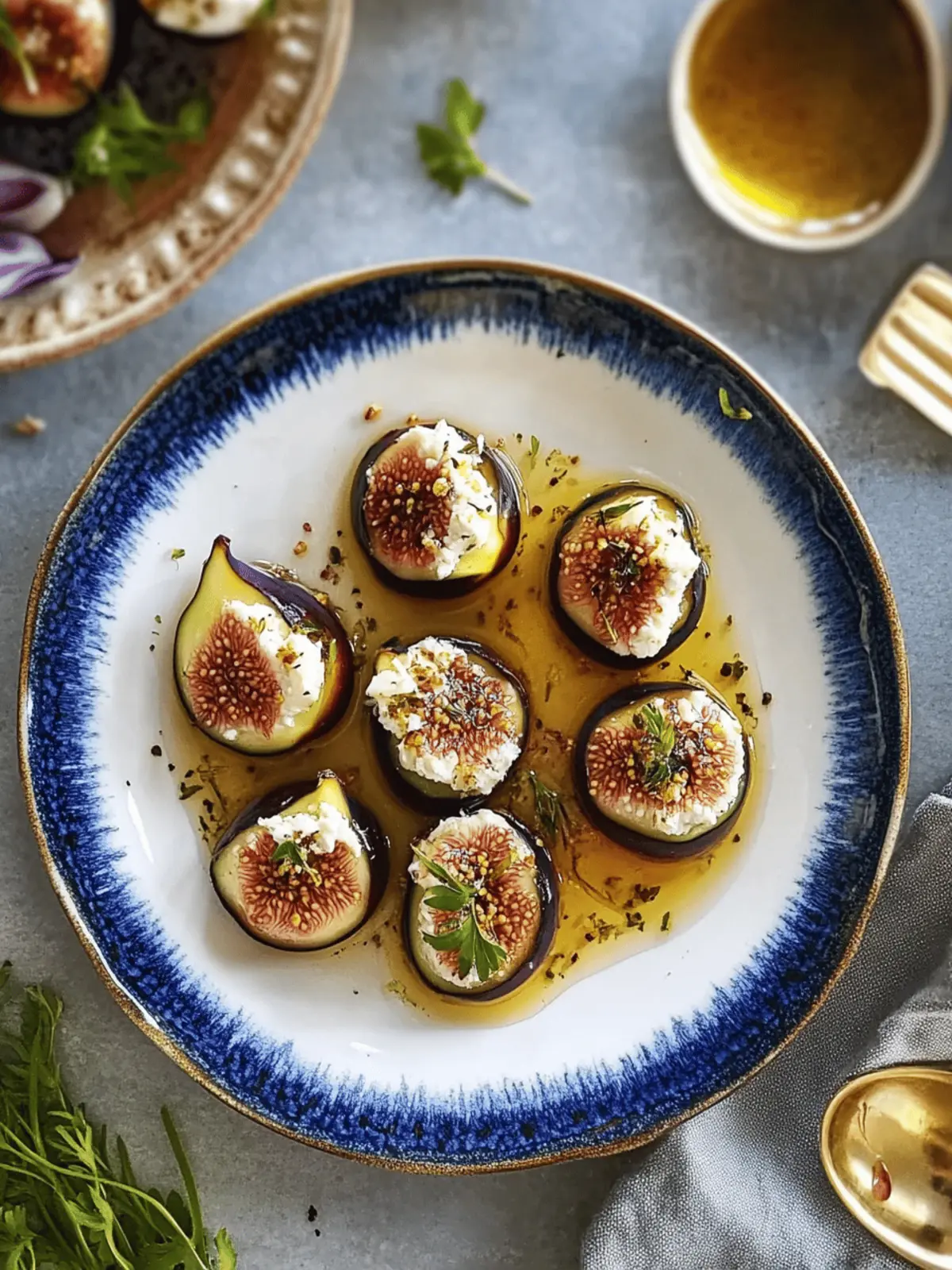 Feta-Stuffed Figs With Saffron Syrup
