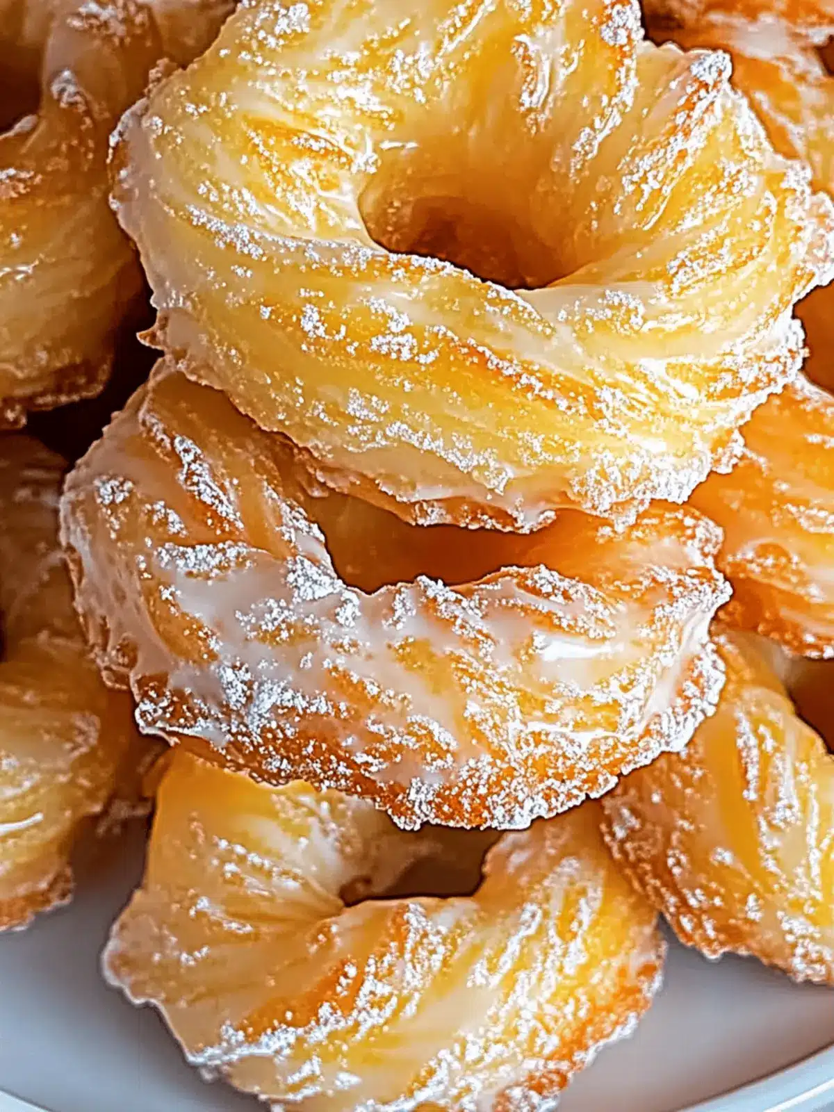 Oven Baked French Cruller Donuts
