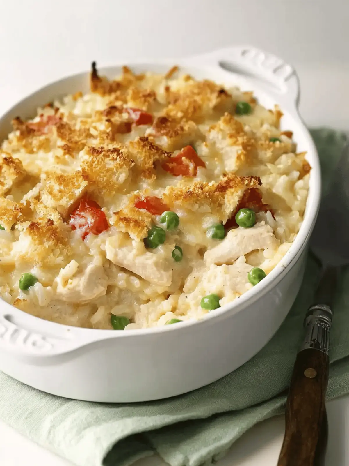 Chicken Alfredo and Rice Casserole