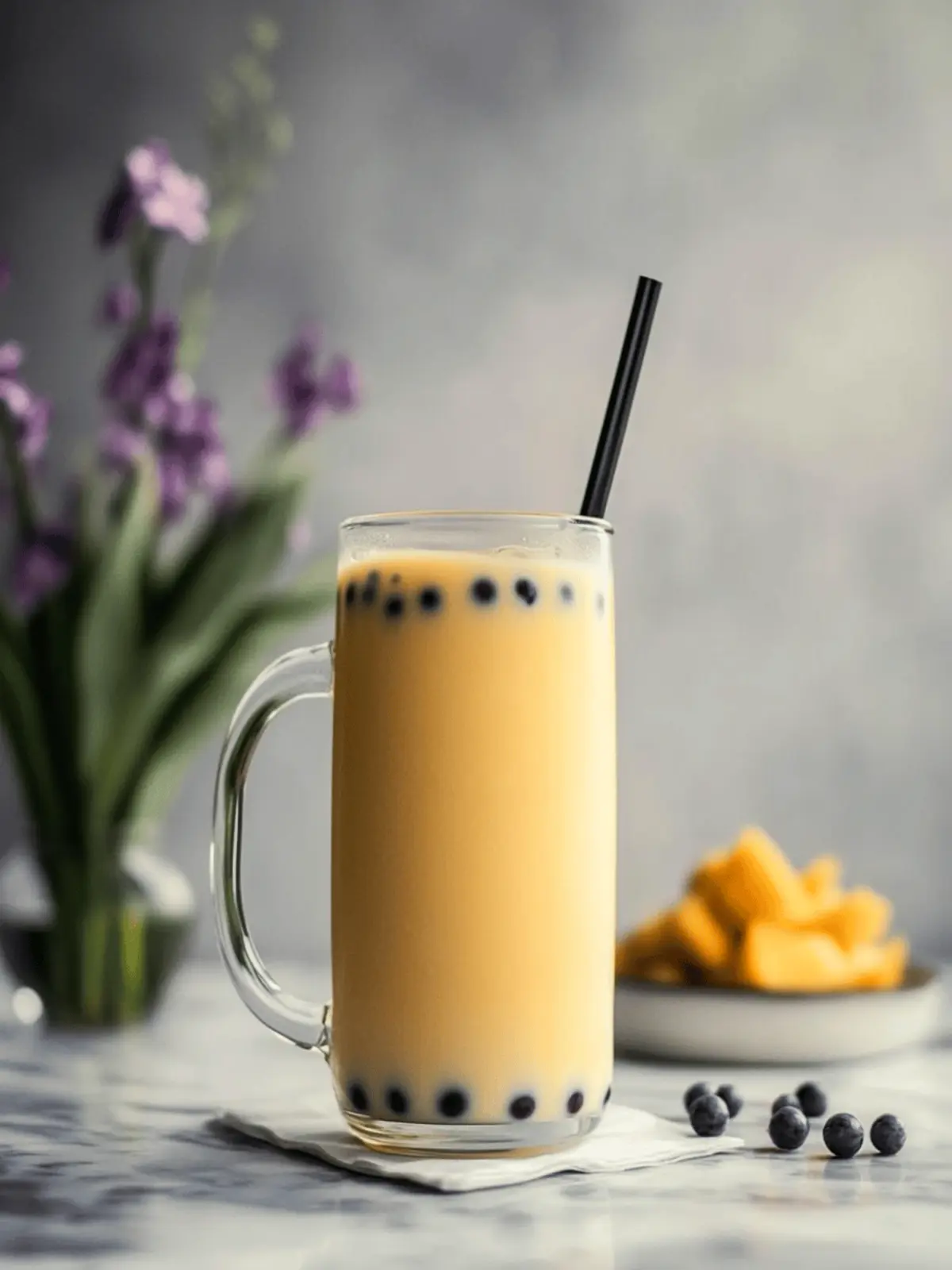 Mango Milk Boba Tea