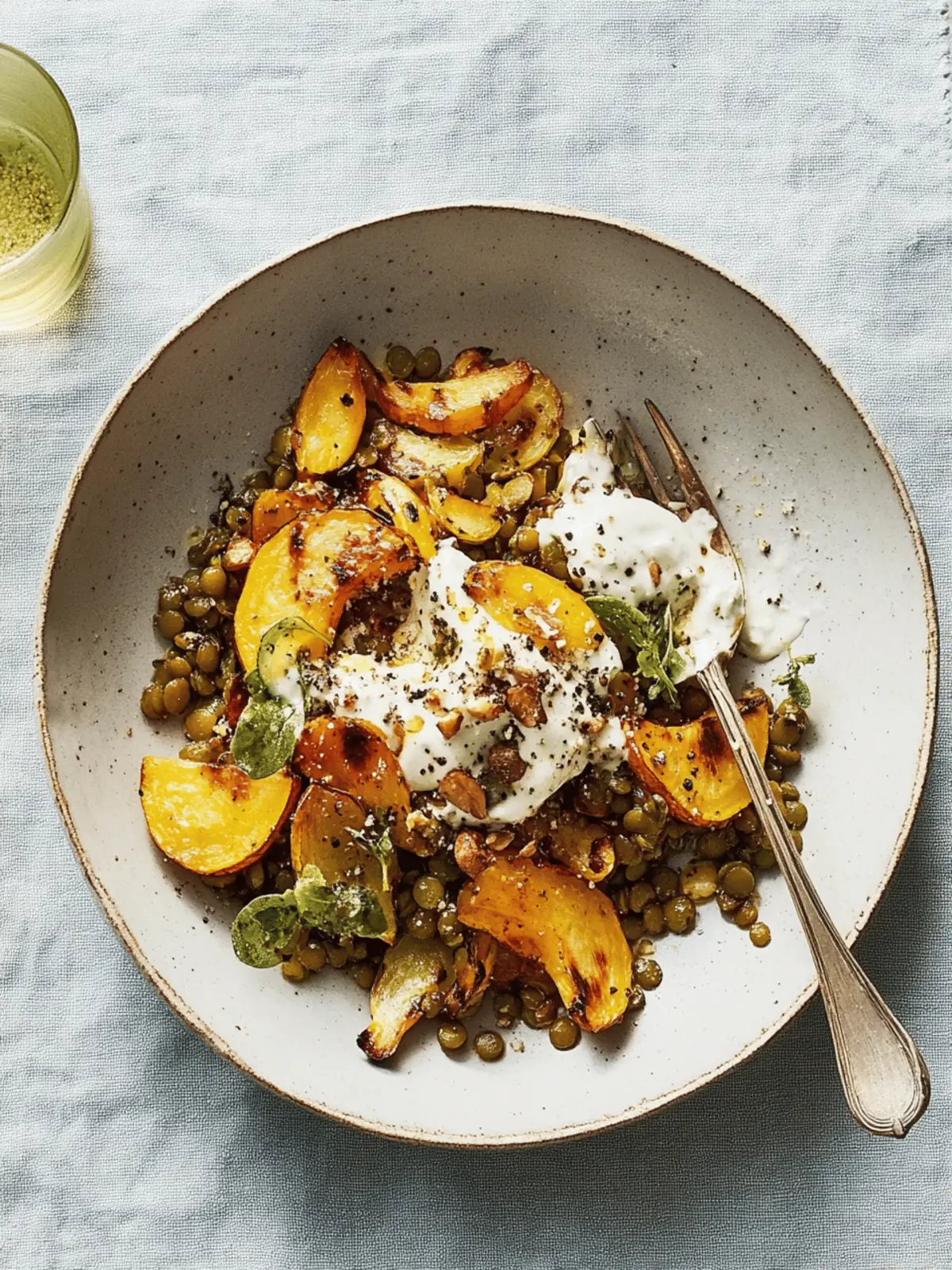 Savor Fall with Roasted Vegetable and Lentil Salad Delight 2 Fall Roasted Vegetable and Lentil Salad with Pine Nut Cream