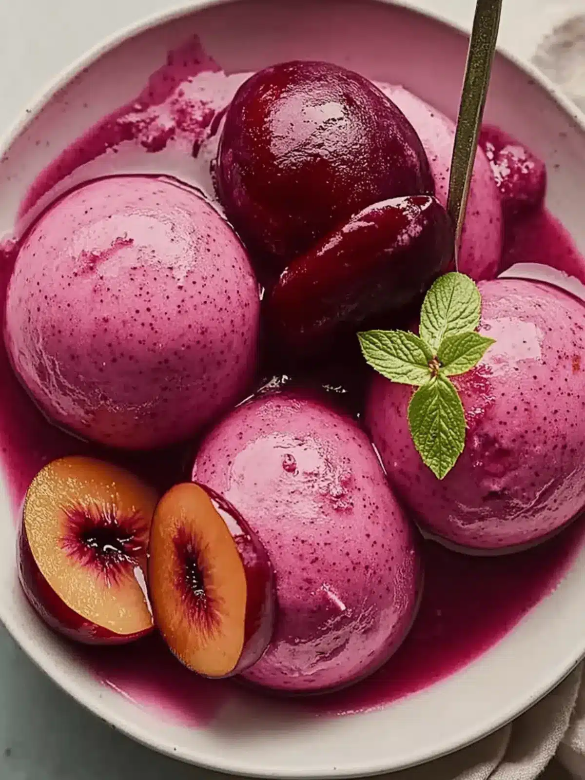 Cardamom Plum Sorbet