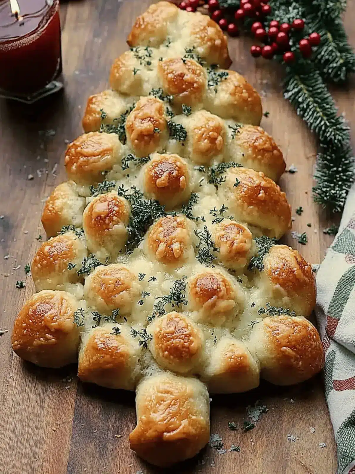 Cheesy Christmas Tree Bread