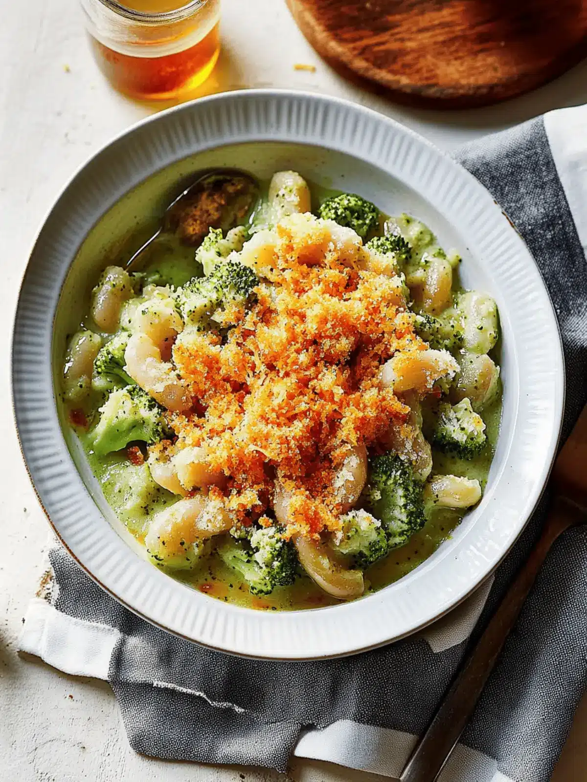 Broccoli Cheddar Beans with Crispy Cheddar Panko Magic 3 Broccoli Cheddar Beans with Crispy Cheddar Panko Recipe