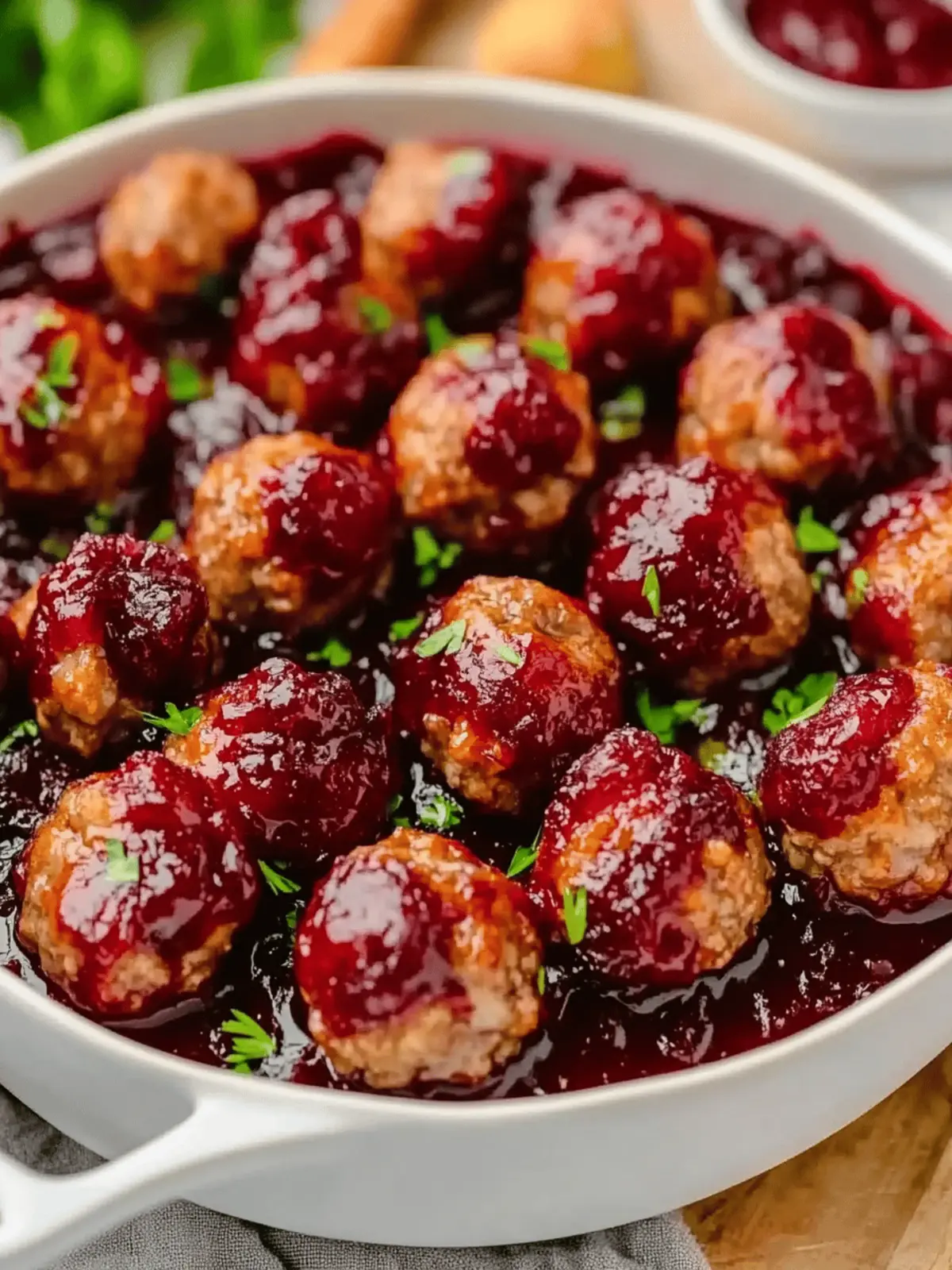 Quick Cranberry Meatballs