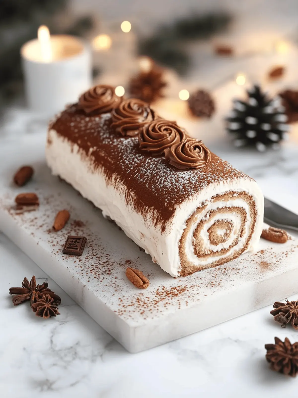 Gourmet Tiramisu Yule Log Cake