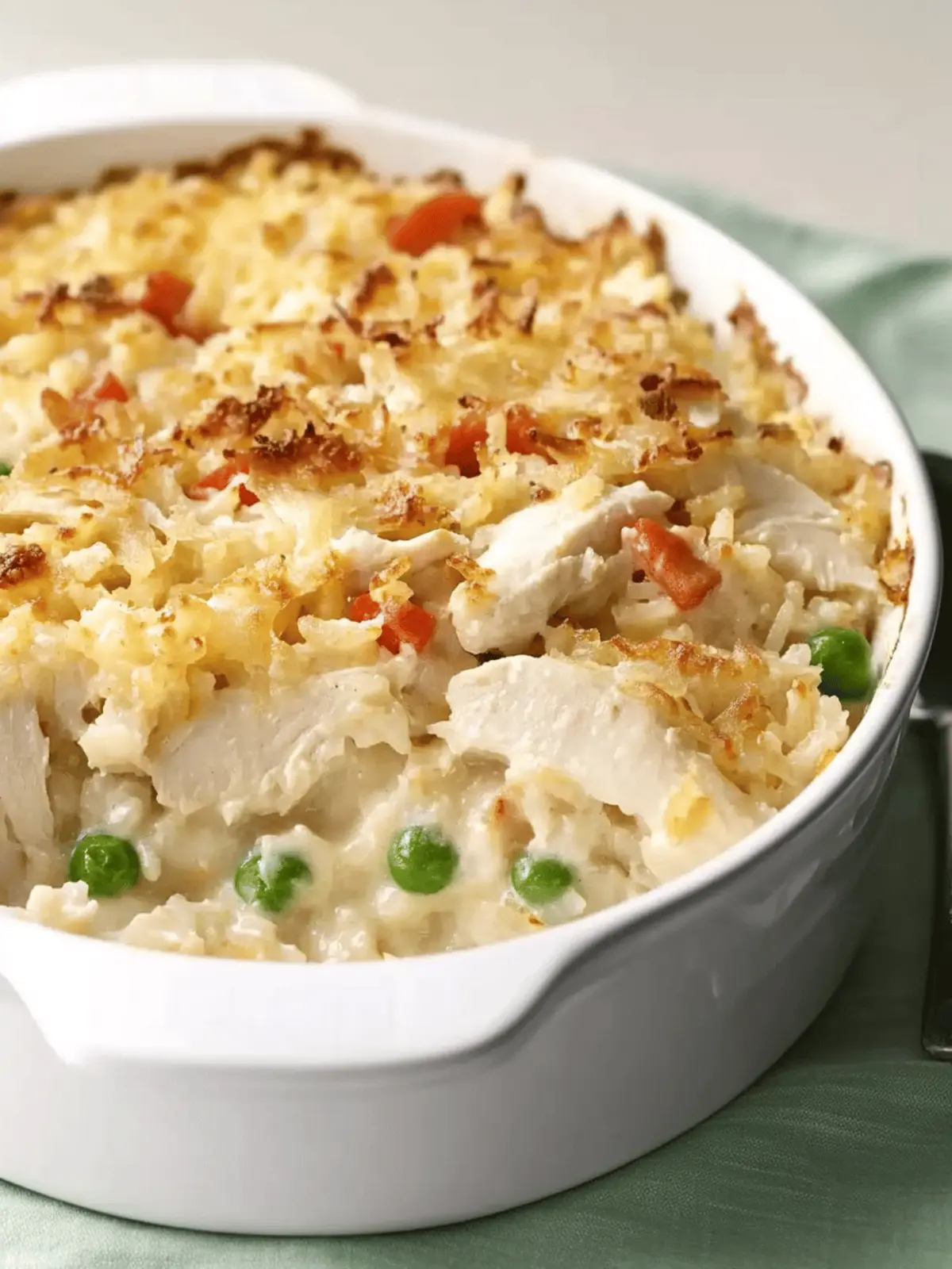 Chicken Alfredo and Rice Casserole