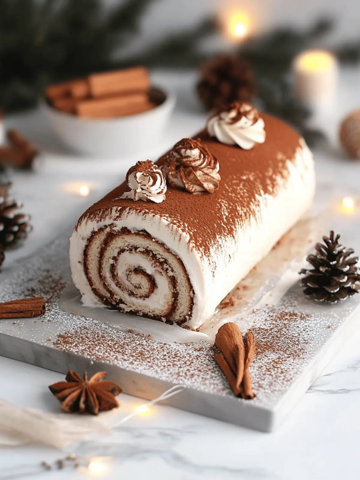 Gourmet Tiramisu Yule Log Cake