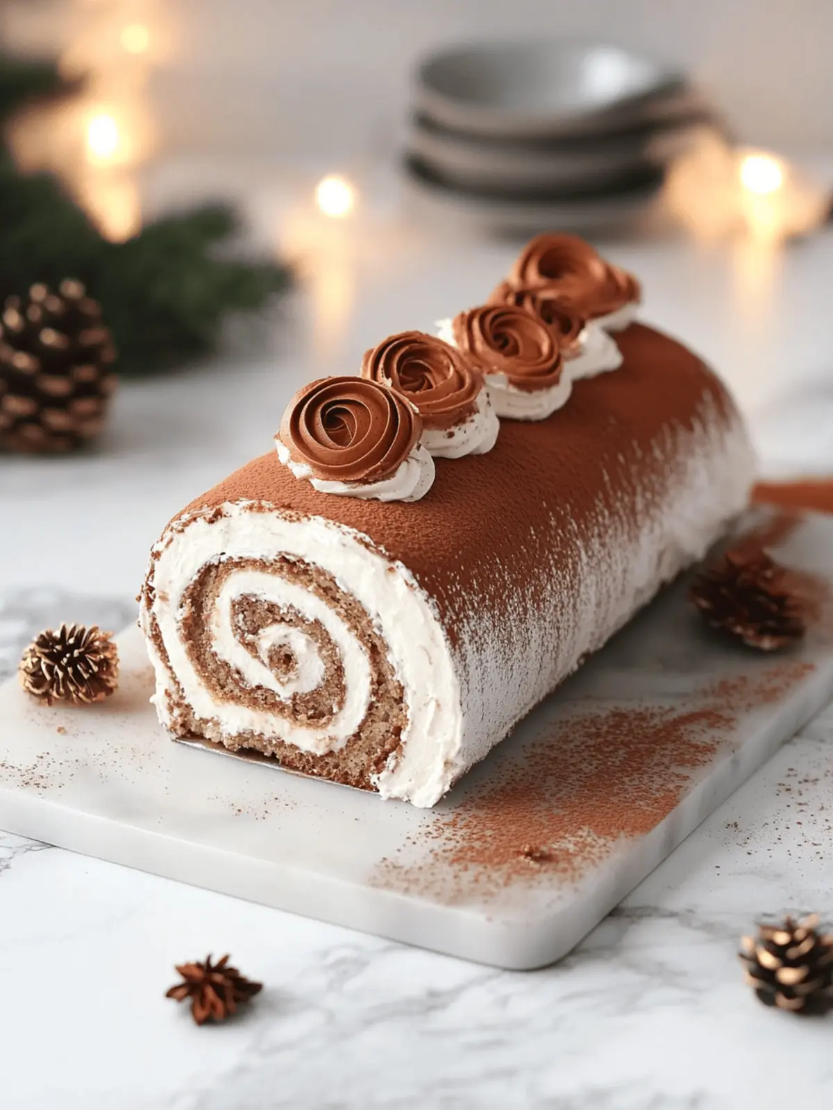 Gourmet Tiramisu Yule Log Cake