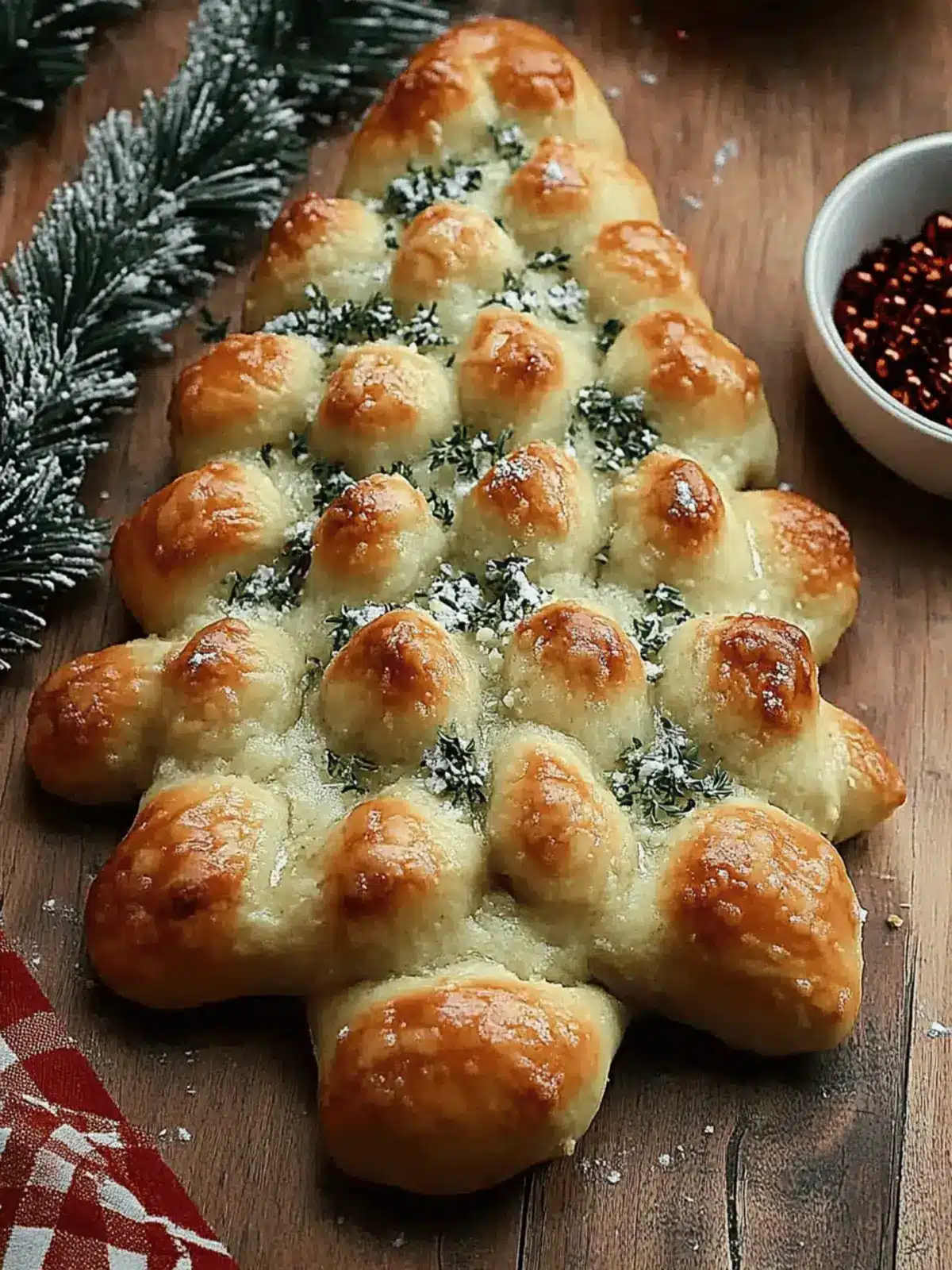Cheesy Christmas Tree Bread