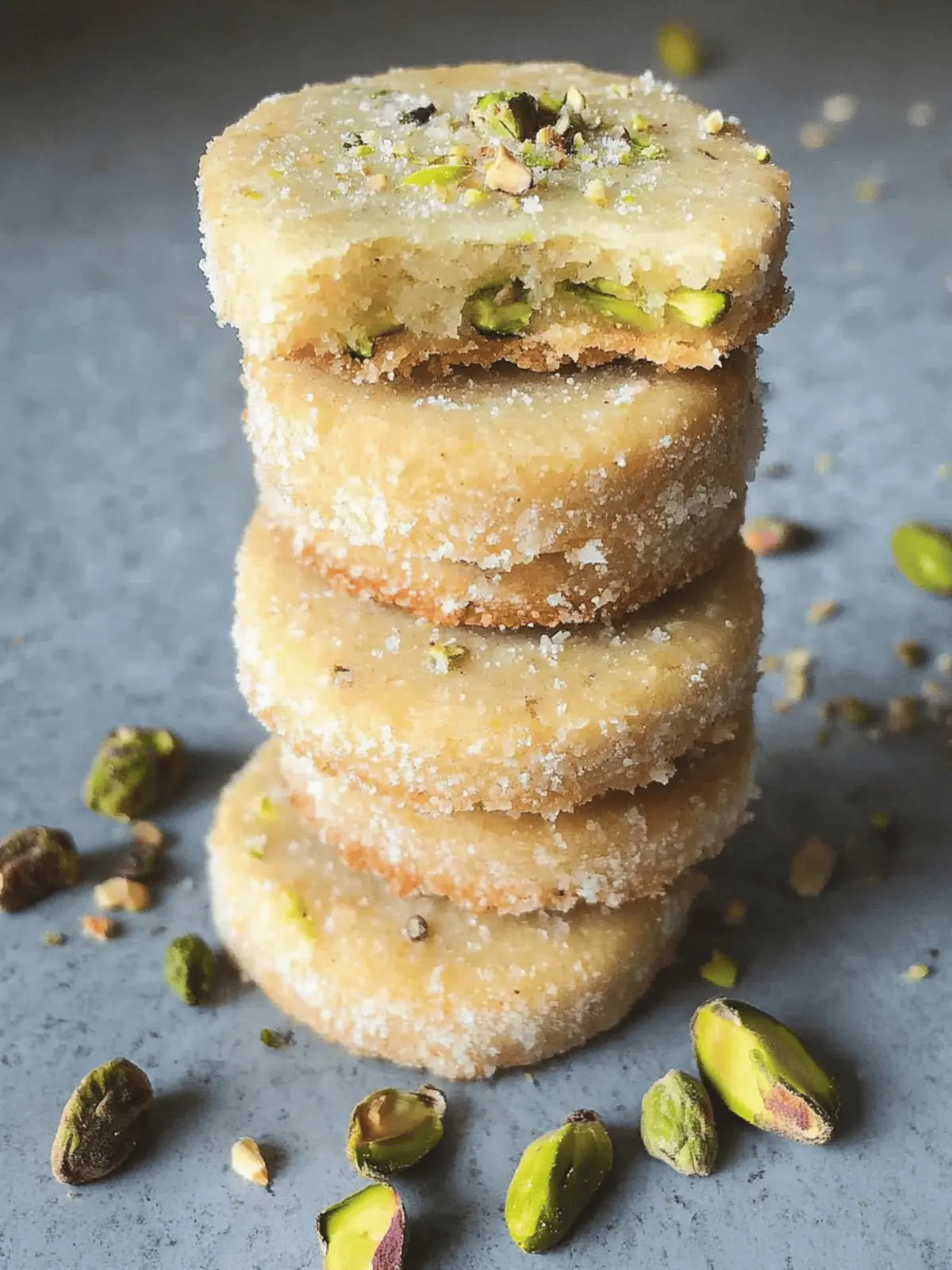 Pistachio Shortbread Cookies