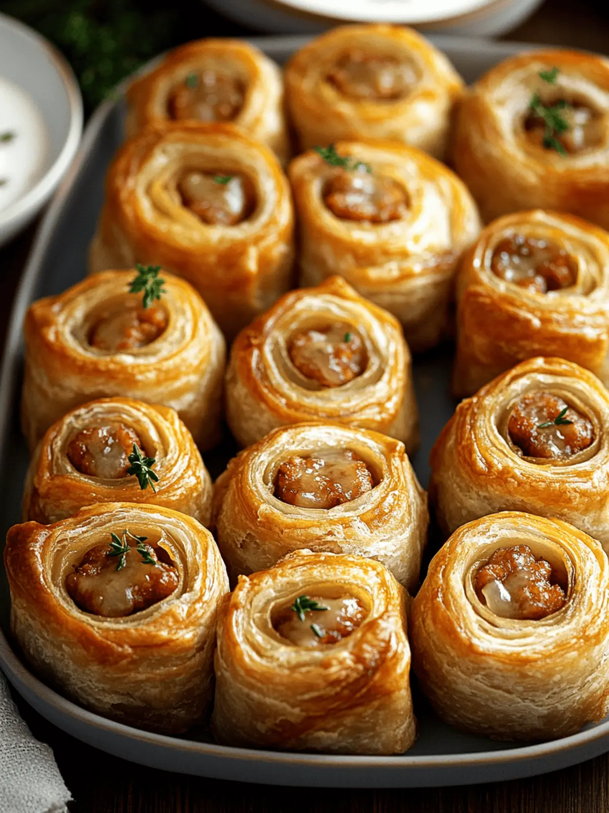 French Onion Sausage Rolls