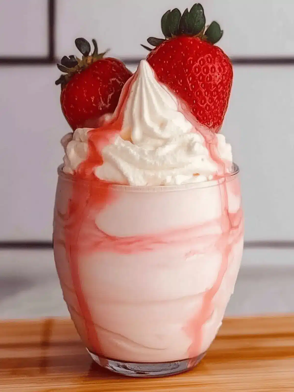 2-Ingredient Strawberry Whipped Milk
