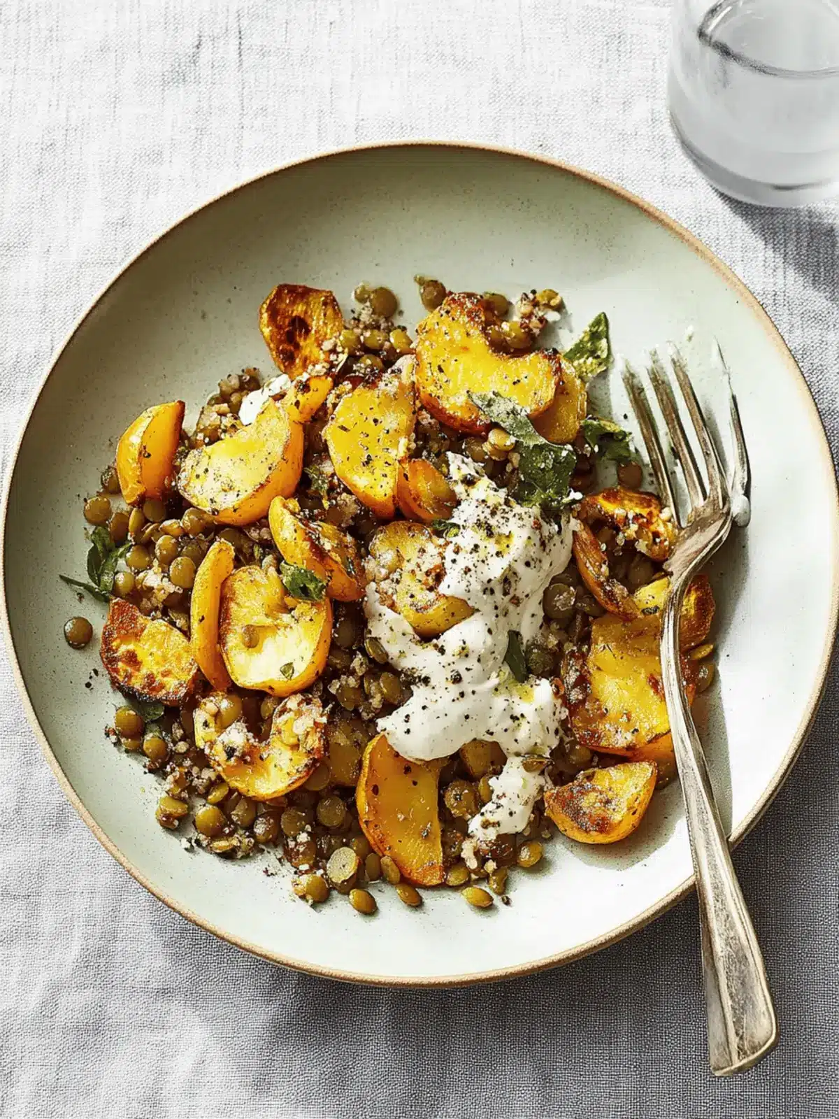 Savor Fall with Roasted Vegetable and Lentil Salad Delight 4 Fall Roasted Vegetable and Lentil Salad with Pine Nut Cream