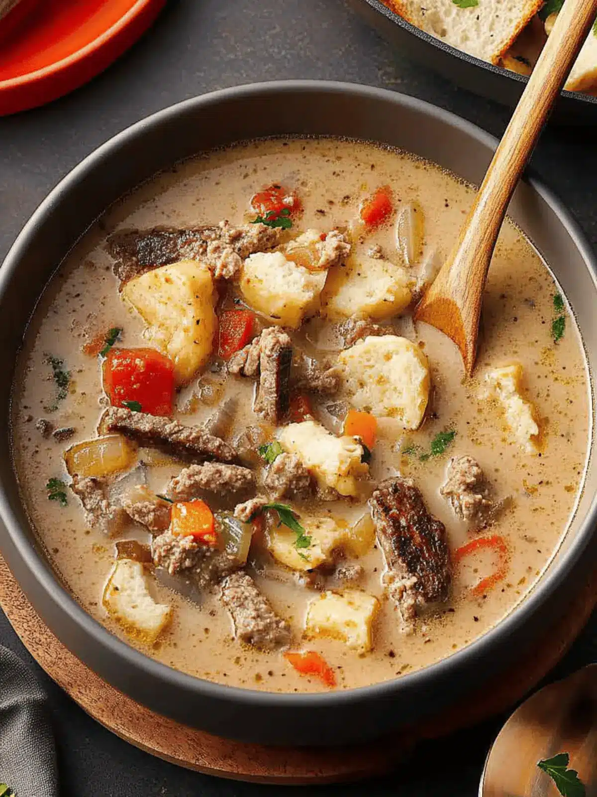 Philly Cheesesteak Soup: Comfort in Every Savory Spoonful 4 Philly Cheesesteak Soup