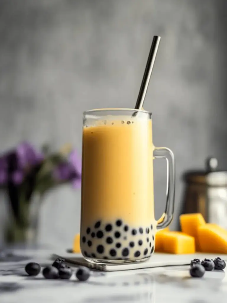 Mango Milk Boba Tea