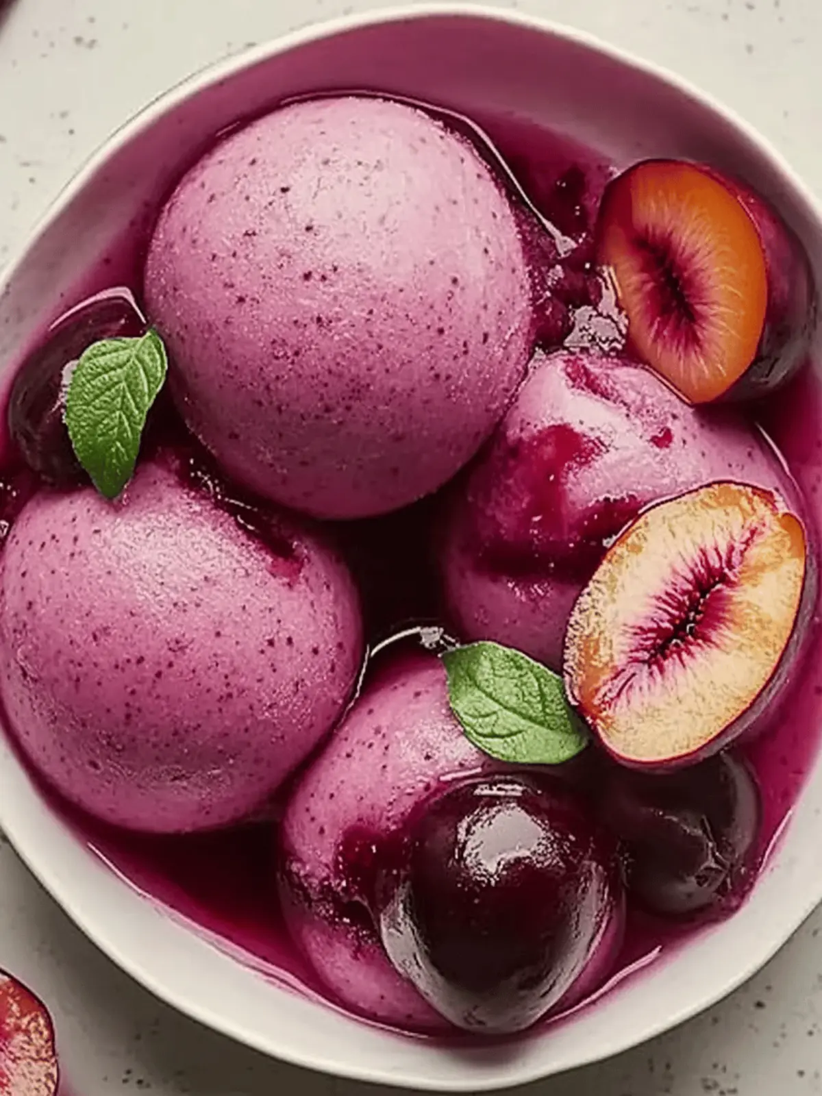 Cardamom Plum Sorbet