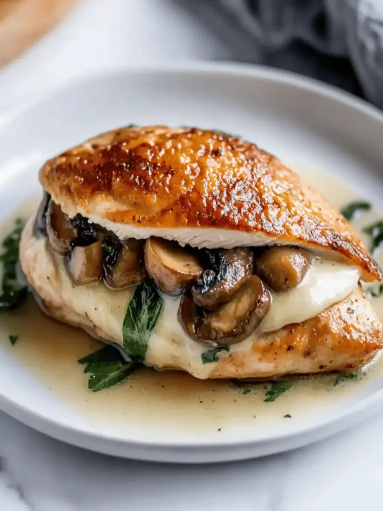 Mushroom Stuffed Chicken Breast