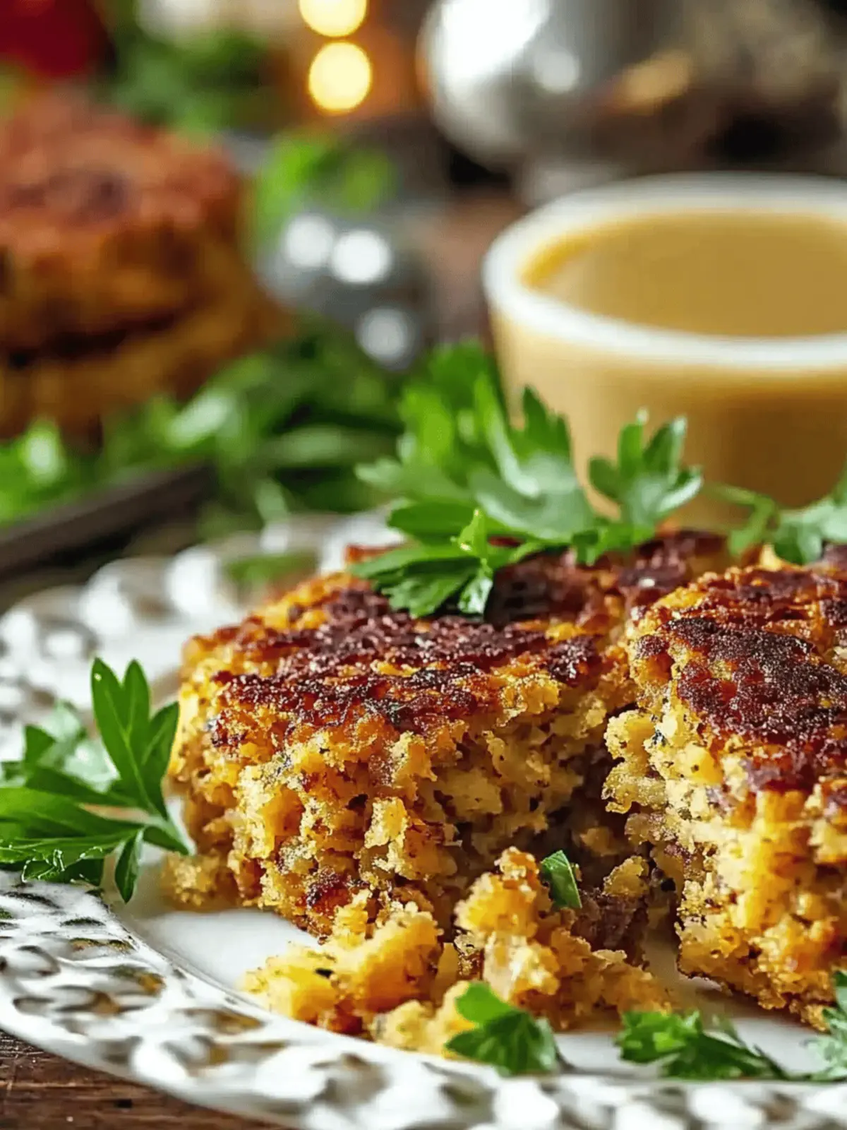 Transform Leftover Stuffing into Crispy Flavorful Cakes 5 Leftover Stuffing Cakes